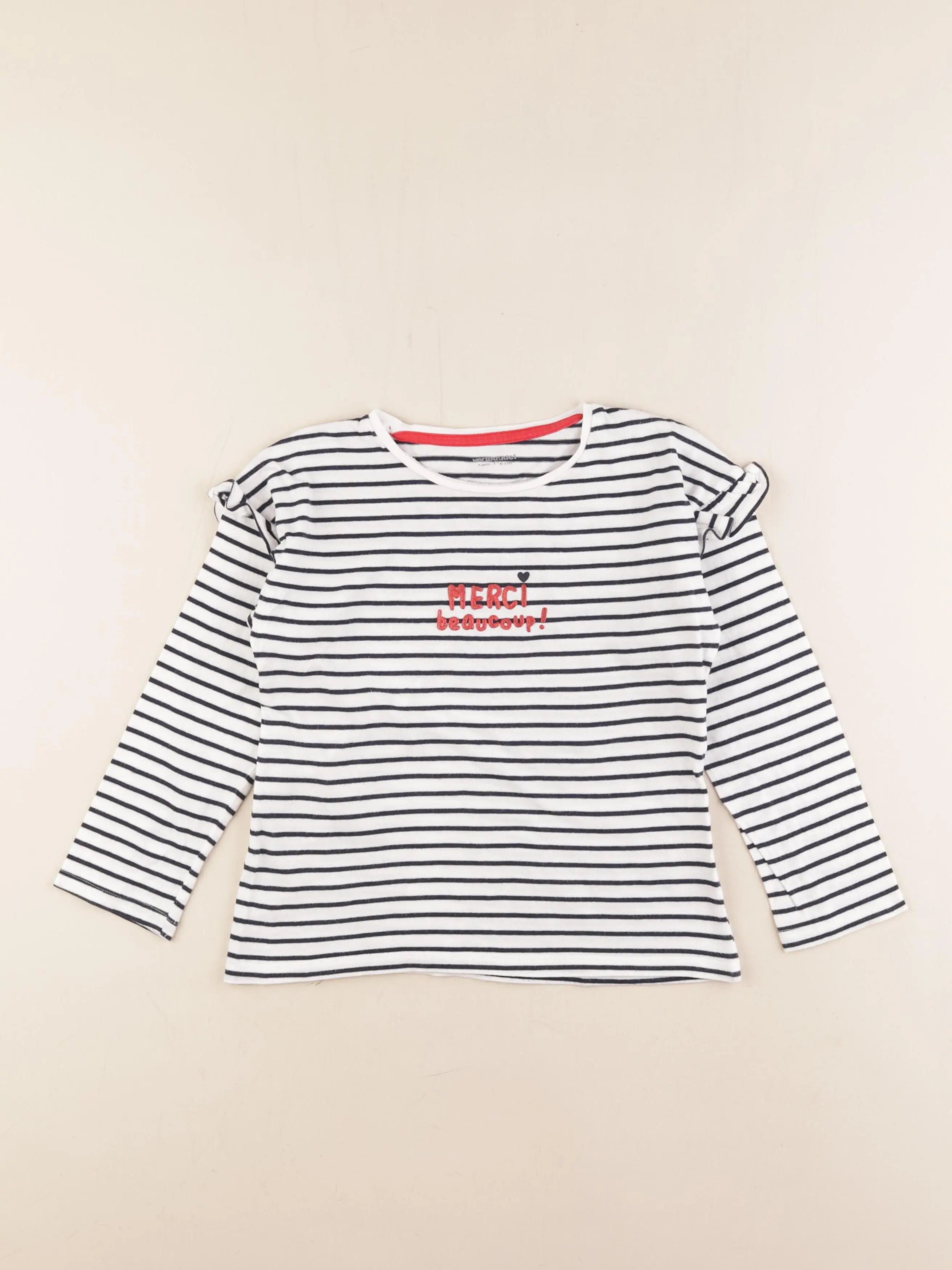 Vertbaudet - tee-shirt bleu - 6 ans