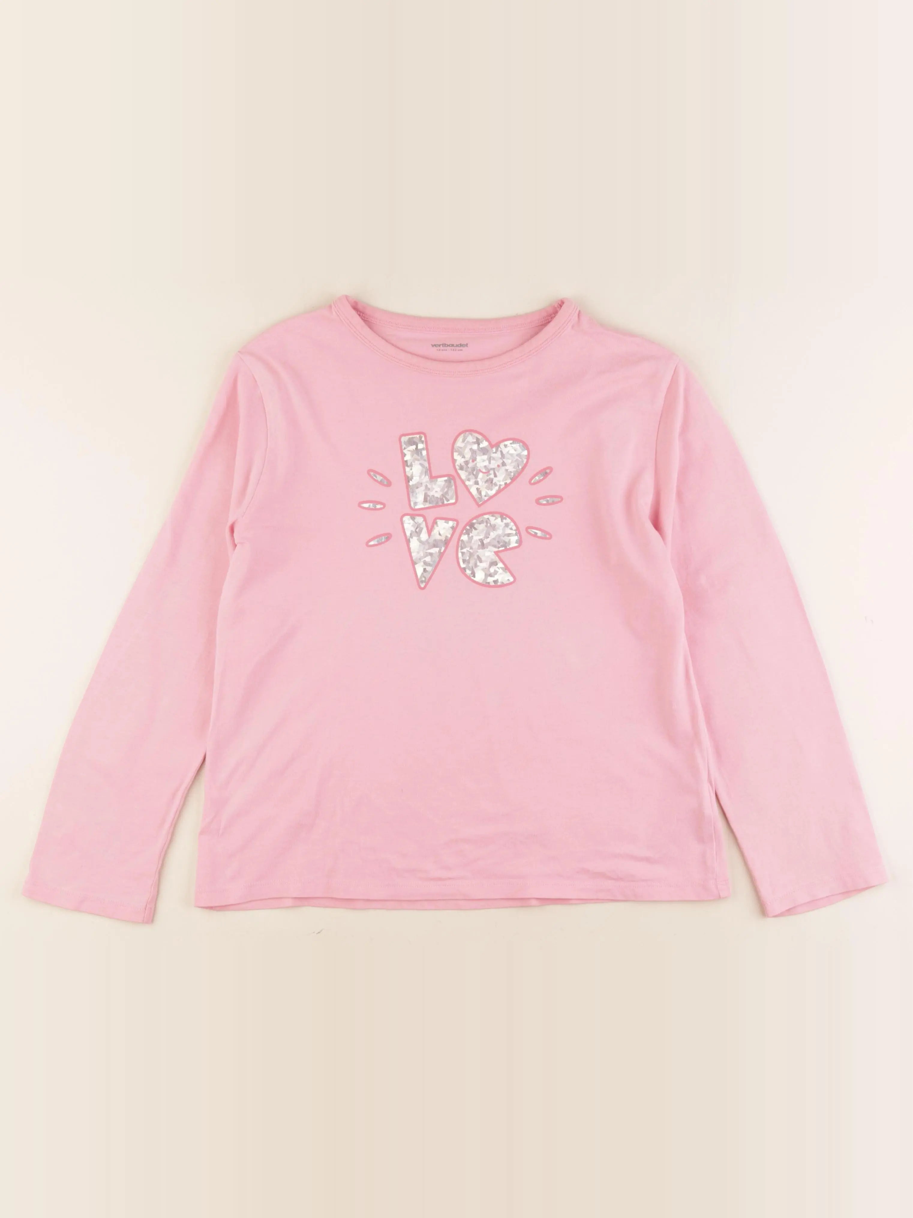 Vertbaudet - tee-shirt rose - 12 ans