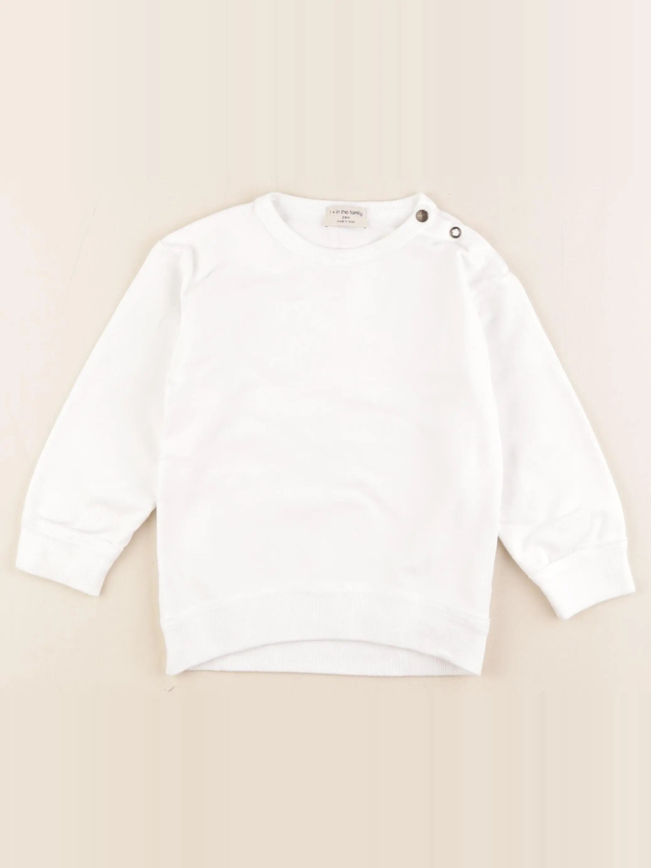 1+ In the family - sweat blanc - 24 mois