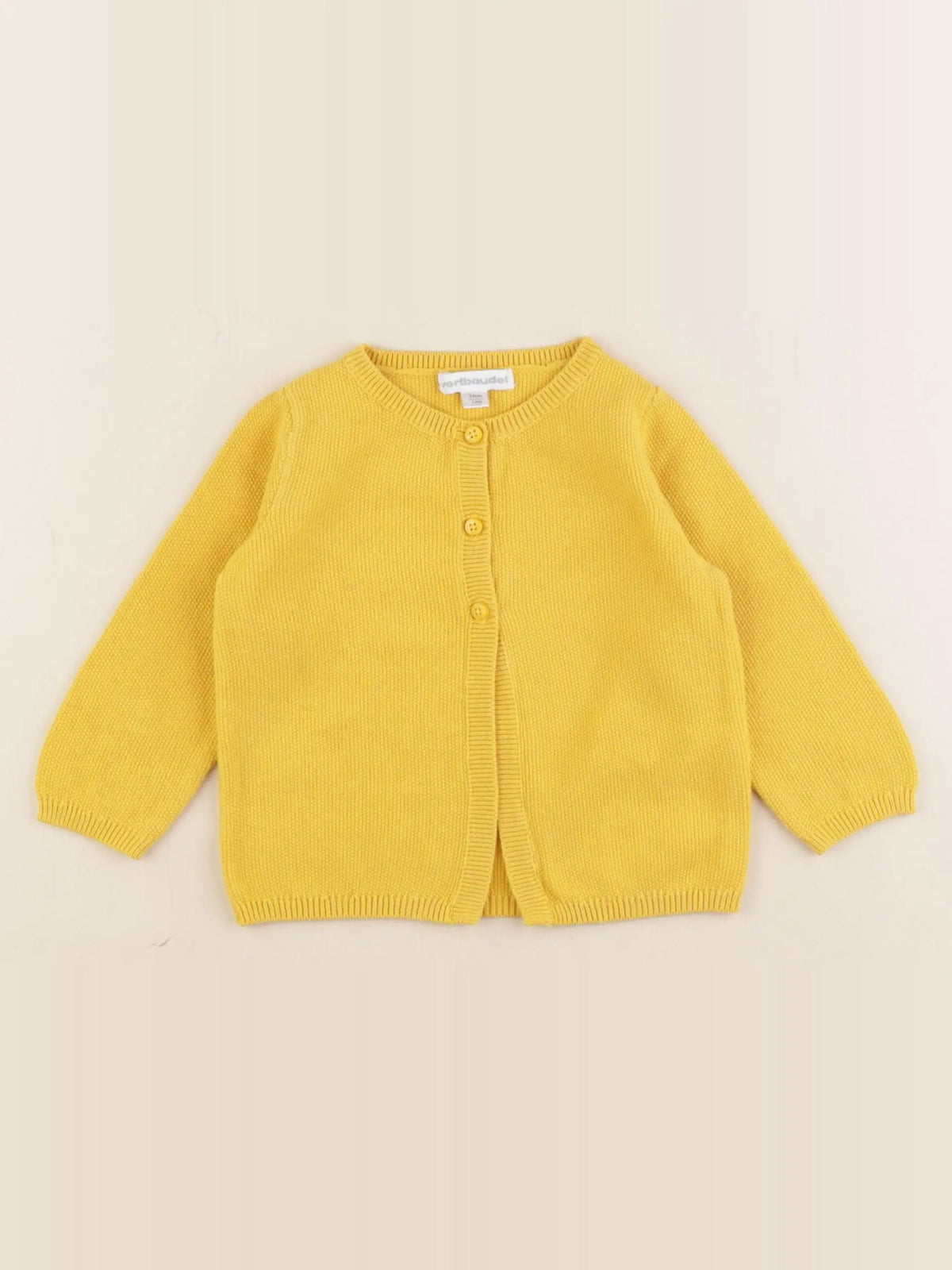 Vertbaudet - gilet jaune - 12 mois