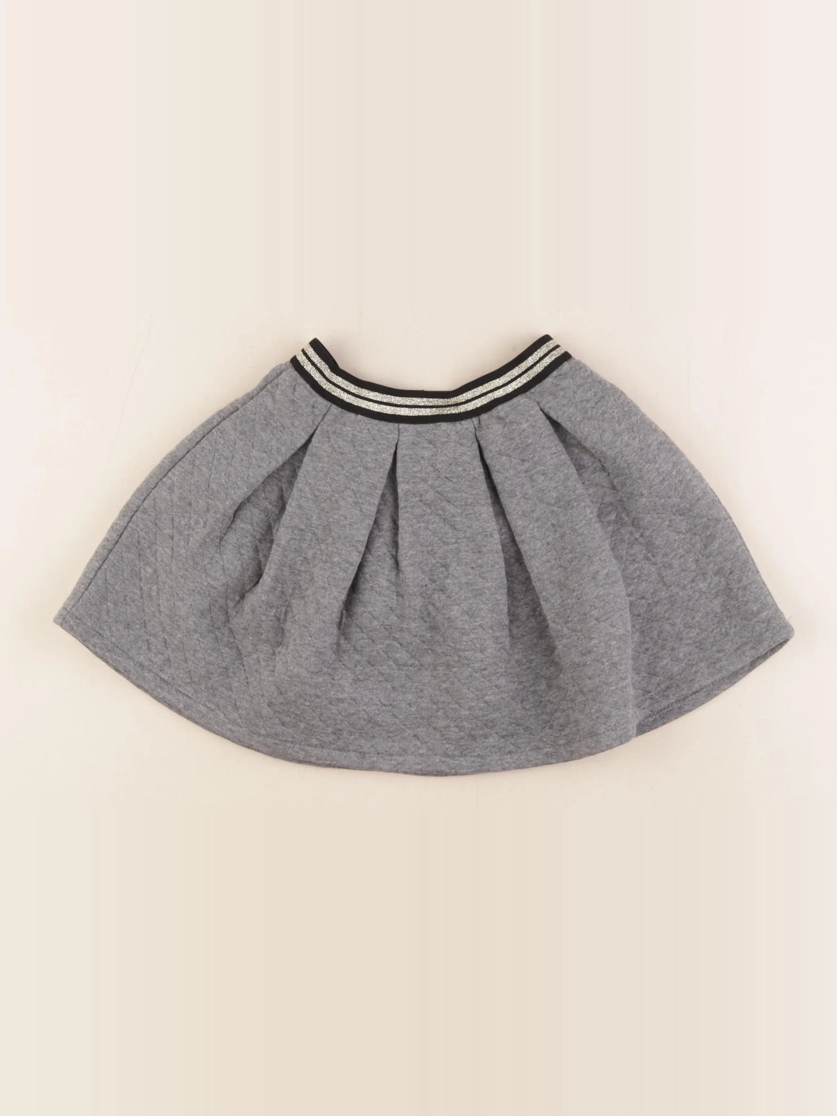 Vertbaudet - jupe gris, or - 4 ans