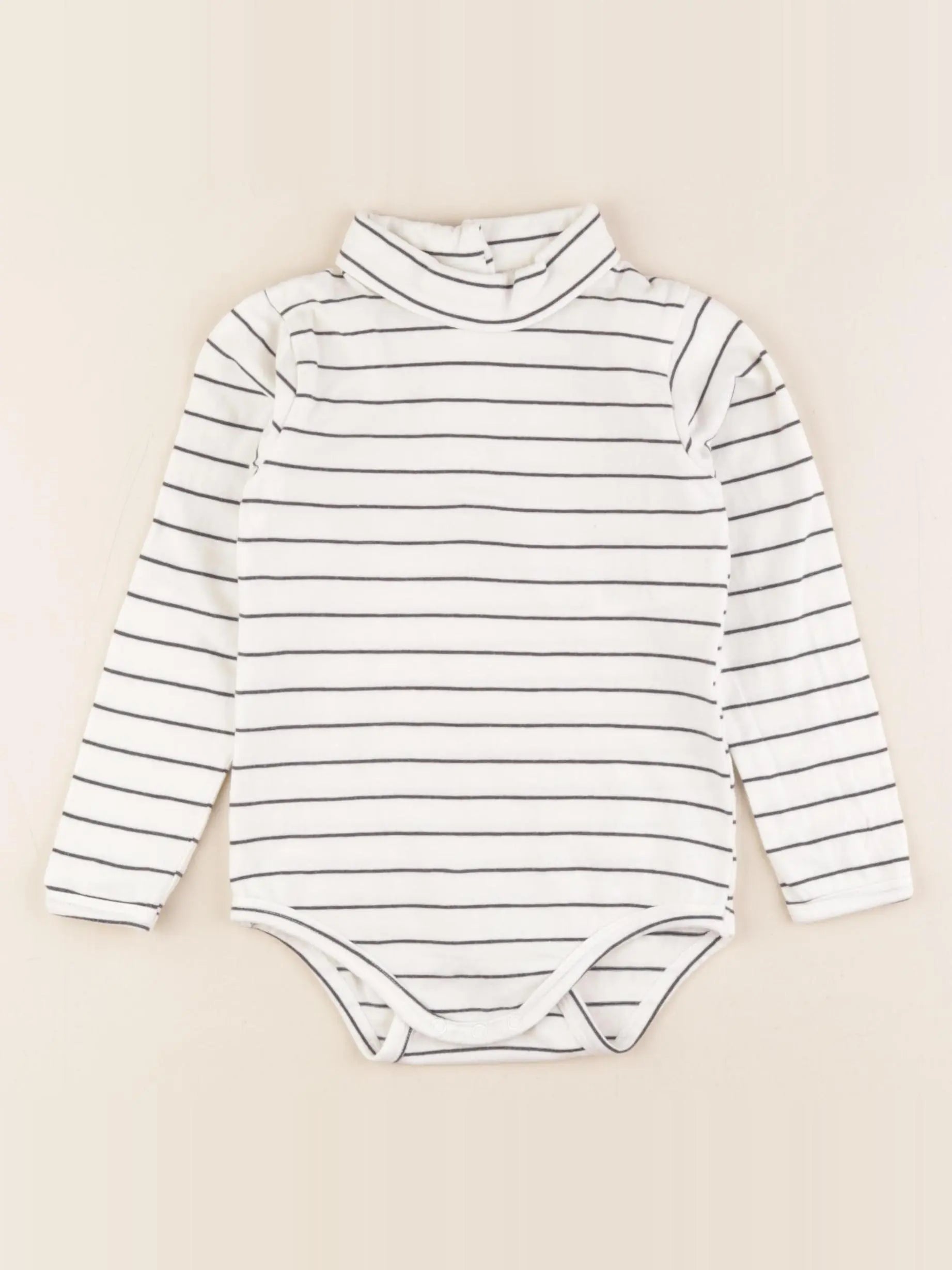 Vertbaudet - body à col beige, bleu - 36 mois