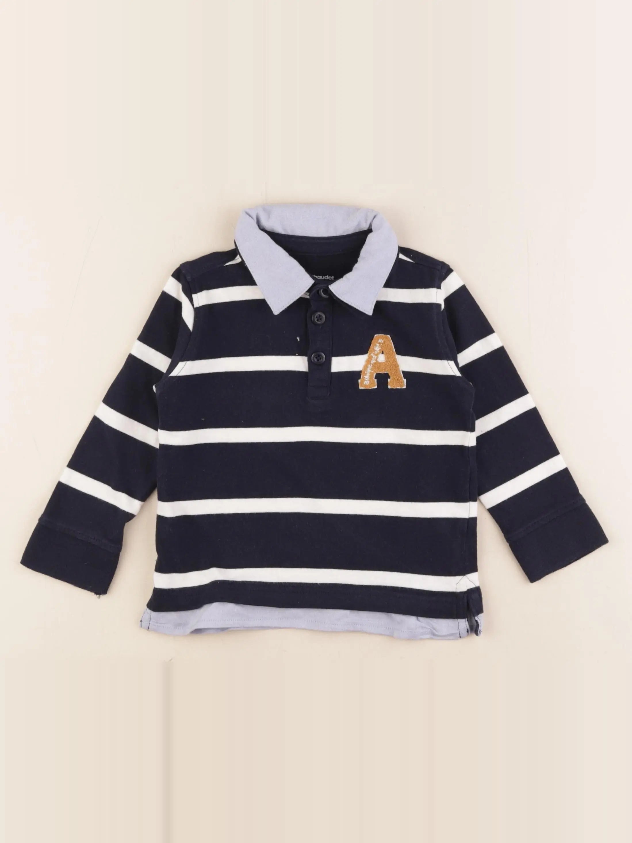 Vertbaudet - polo bleu - 3 ans