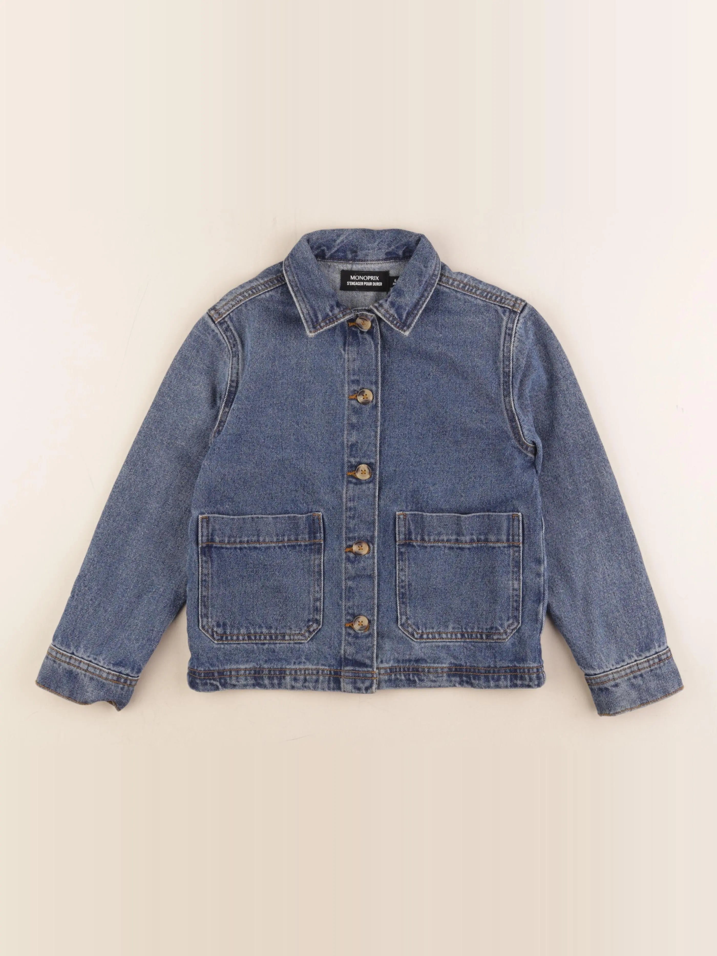 Monoprix - veste bleu - 6 ans