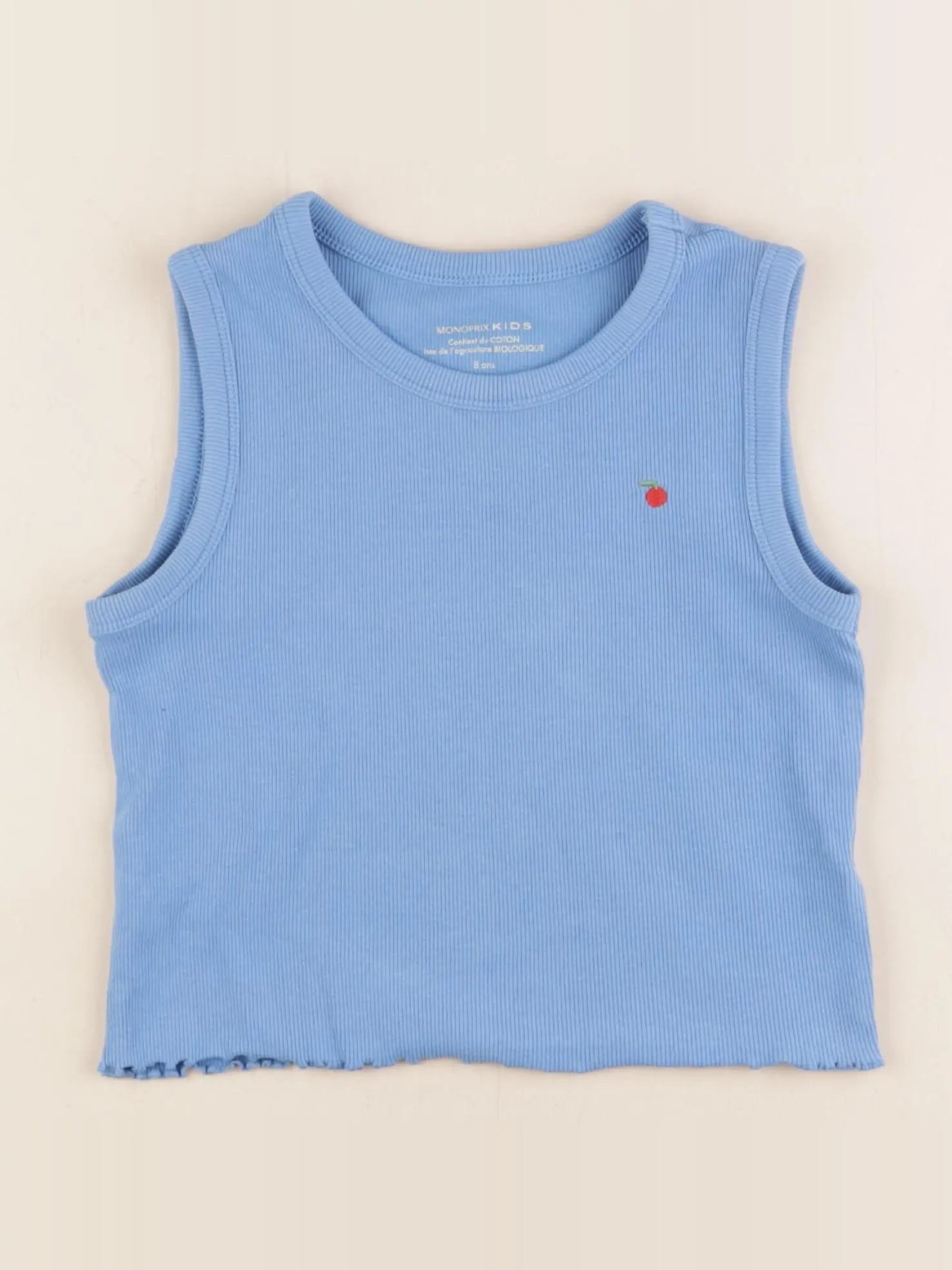 Monoprix - débardeur bleu - 8 ans