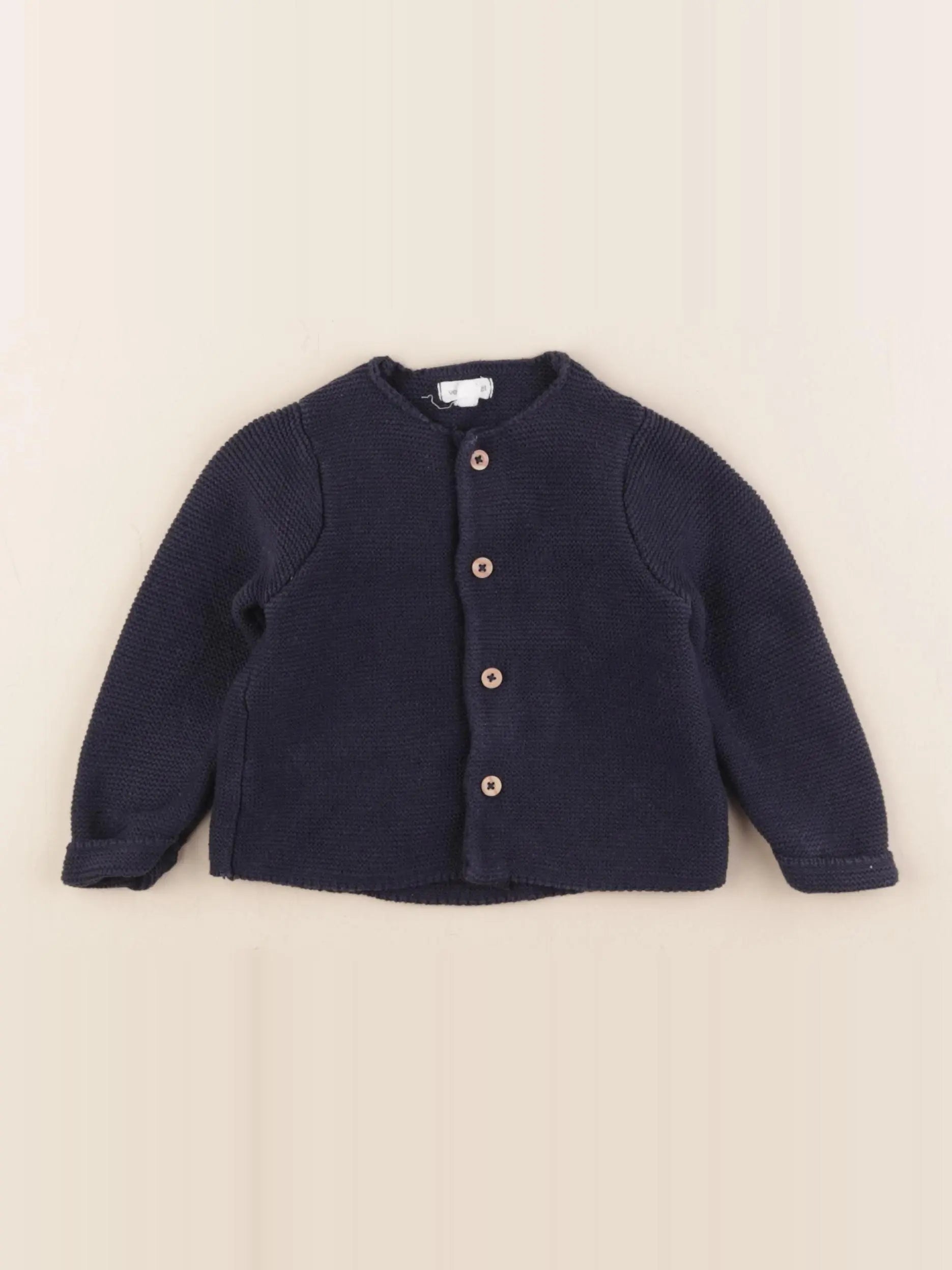 Vertbaudet - gilet bleu - 9 mois