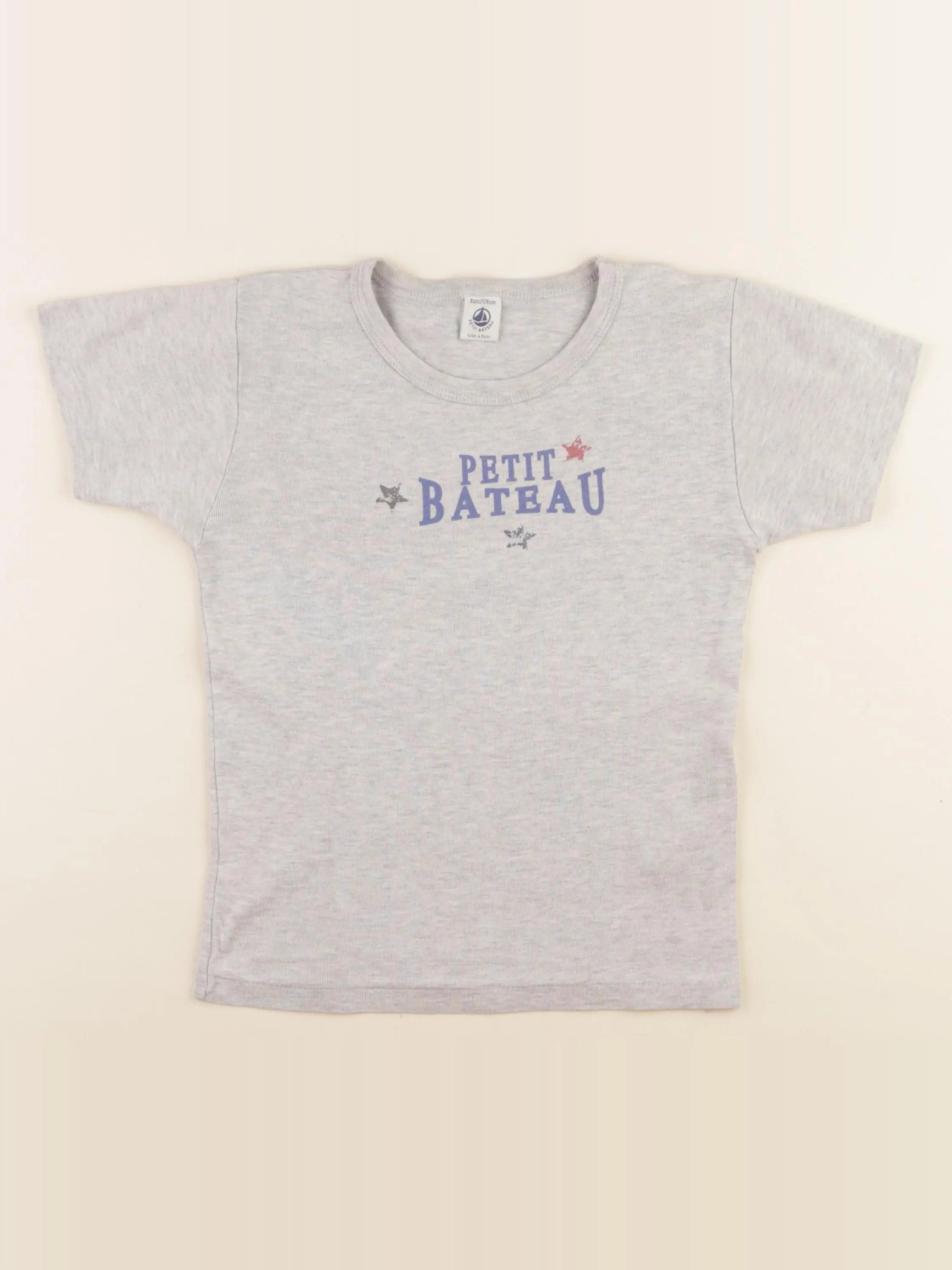 Petit Bateau - maillot de corps gris - 8 ans