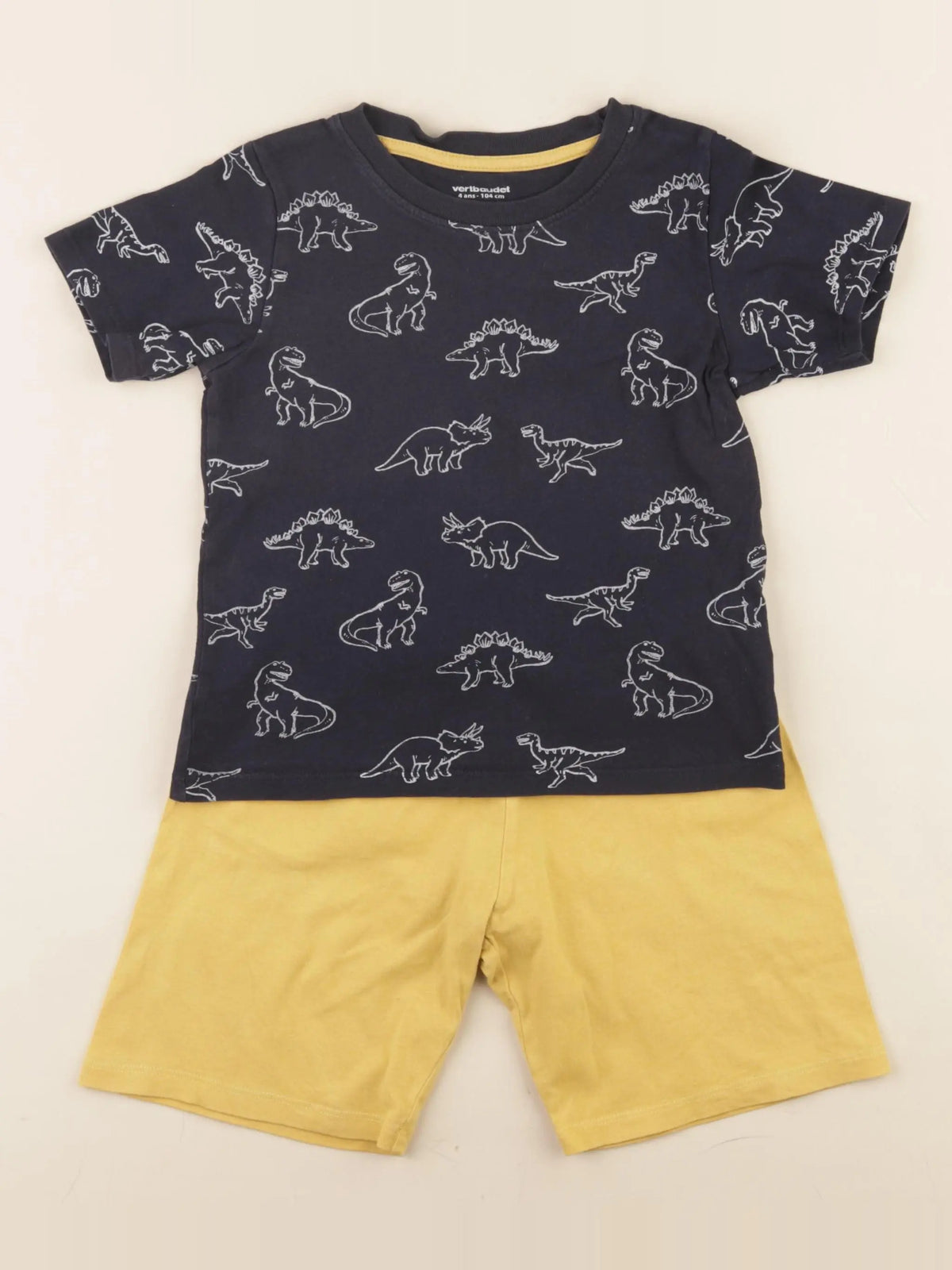 Vertbaudet - pyjama coton bleu, jaune - 4 ans
