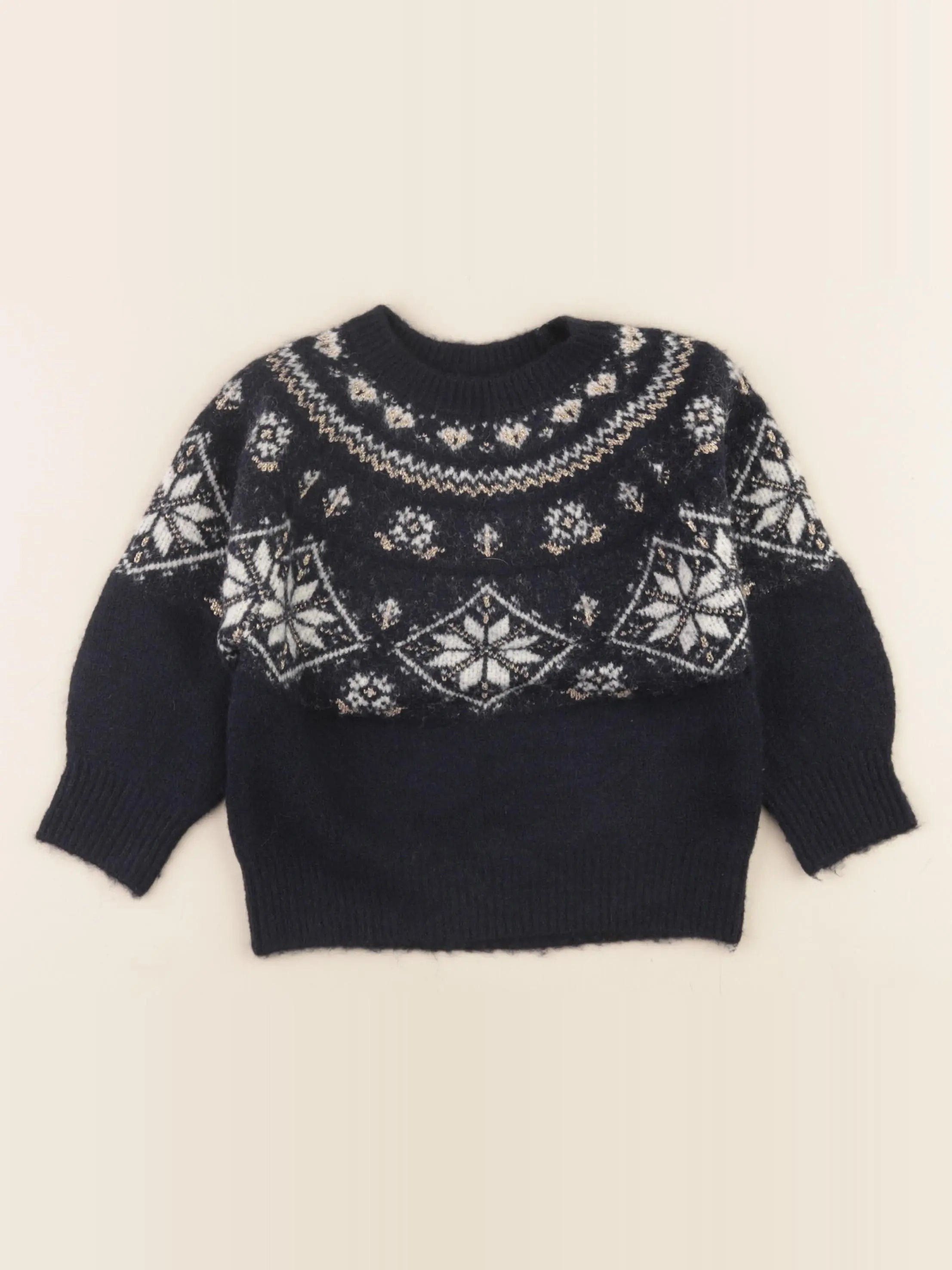 Monoprix - pull bleu - 3 ans