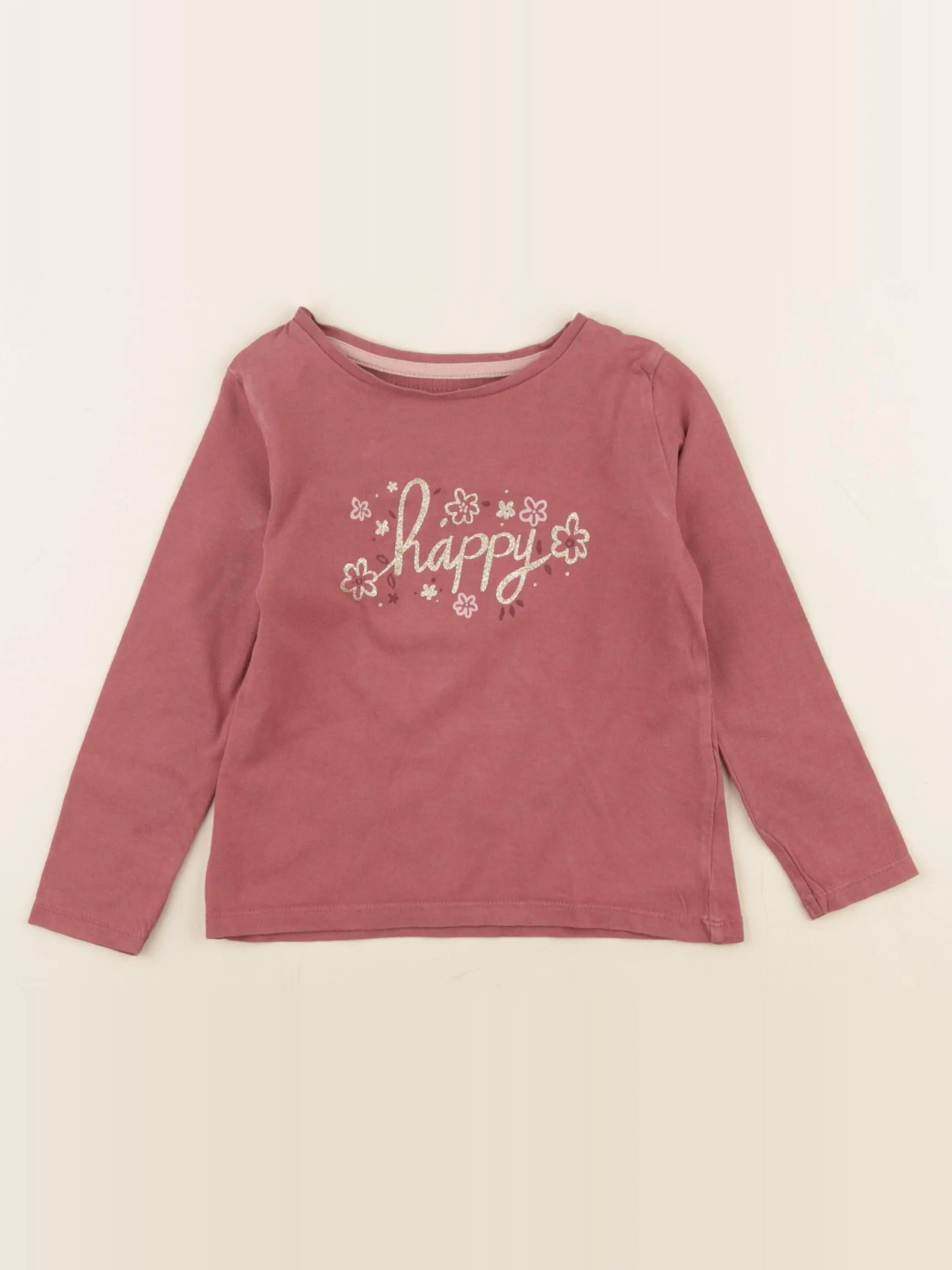 Vertbaudet - tee-shirt rouge - 3 ans