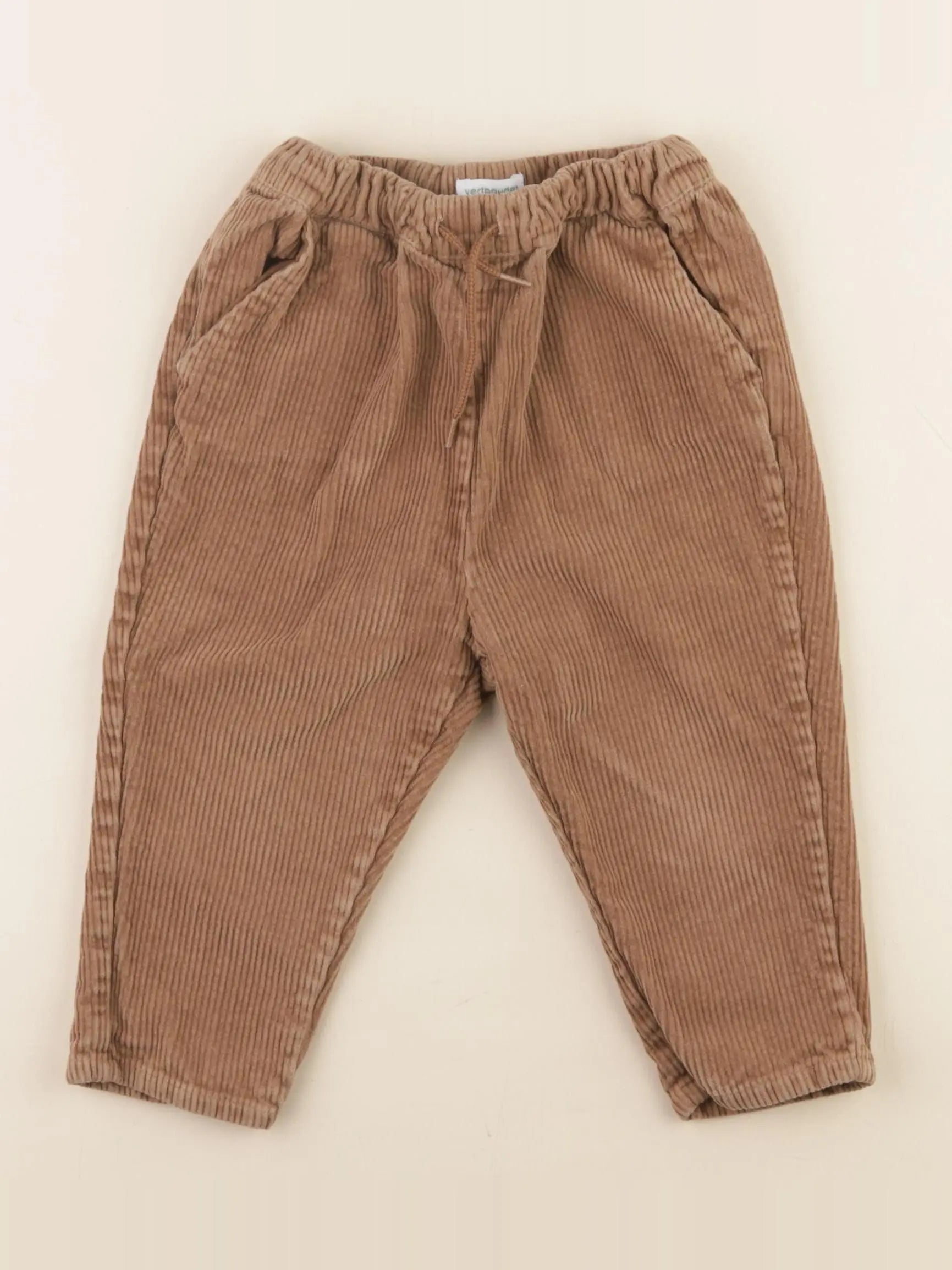Vertbaudet - pantalon marron - 24 mois