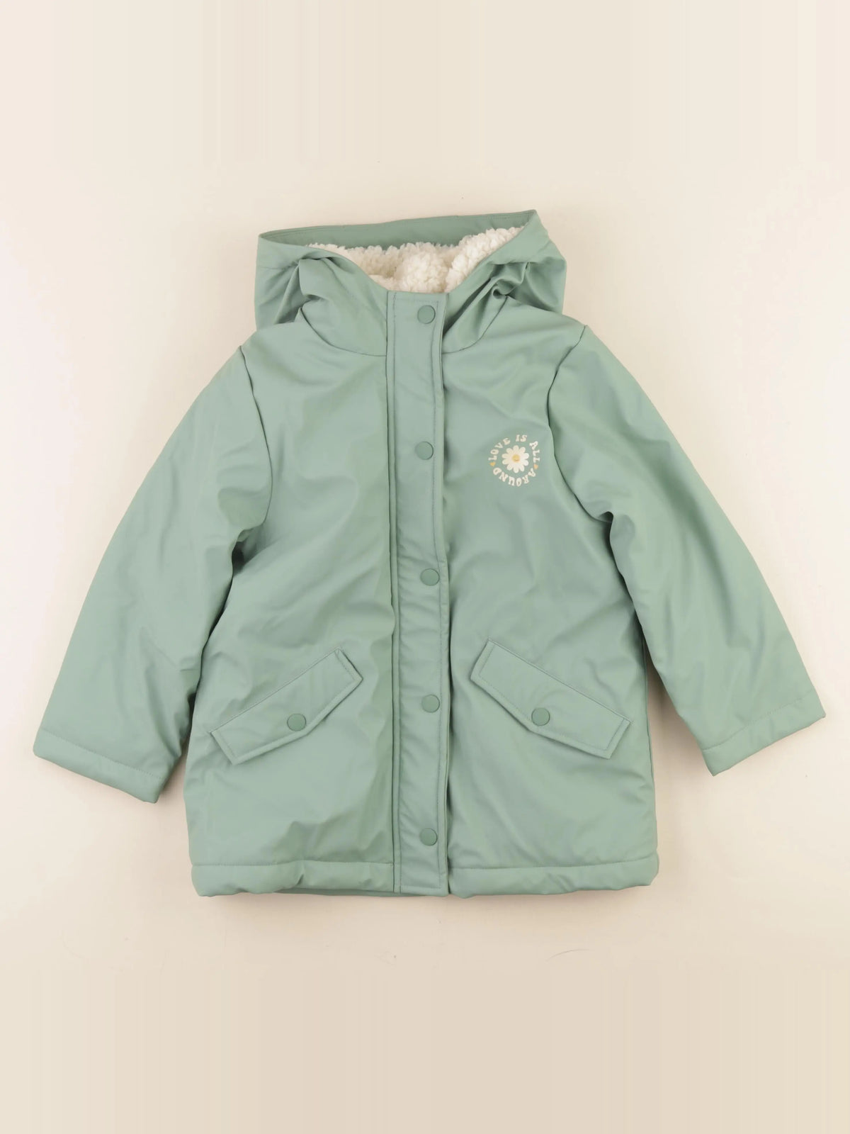 Vertbaudet - imperméable vert - 6 ans