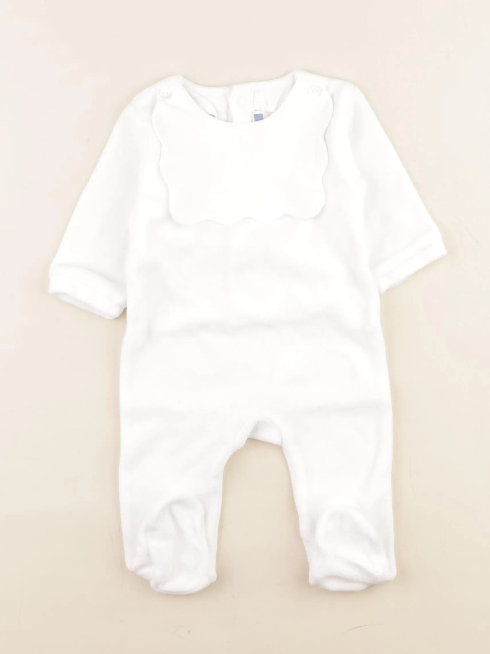 Jacadi - pyjama velours blanc - 3 mois