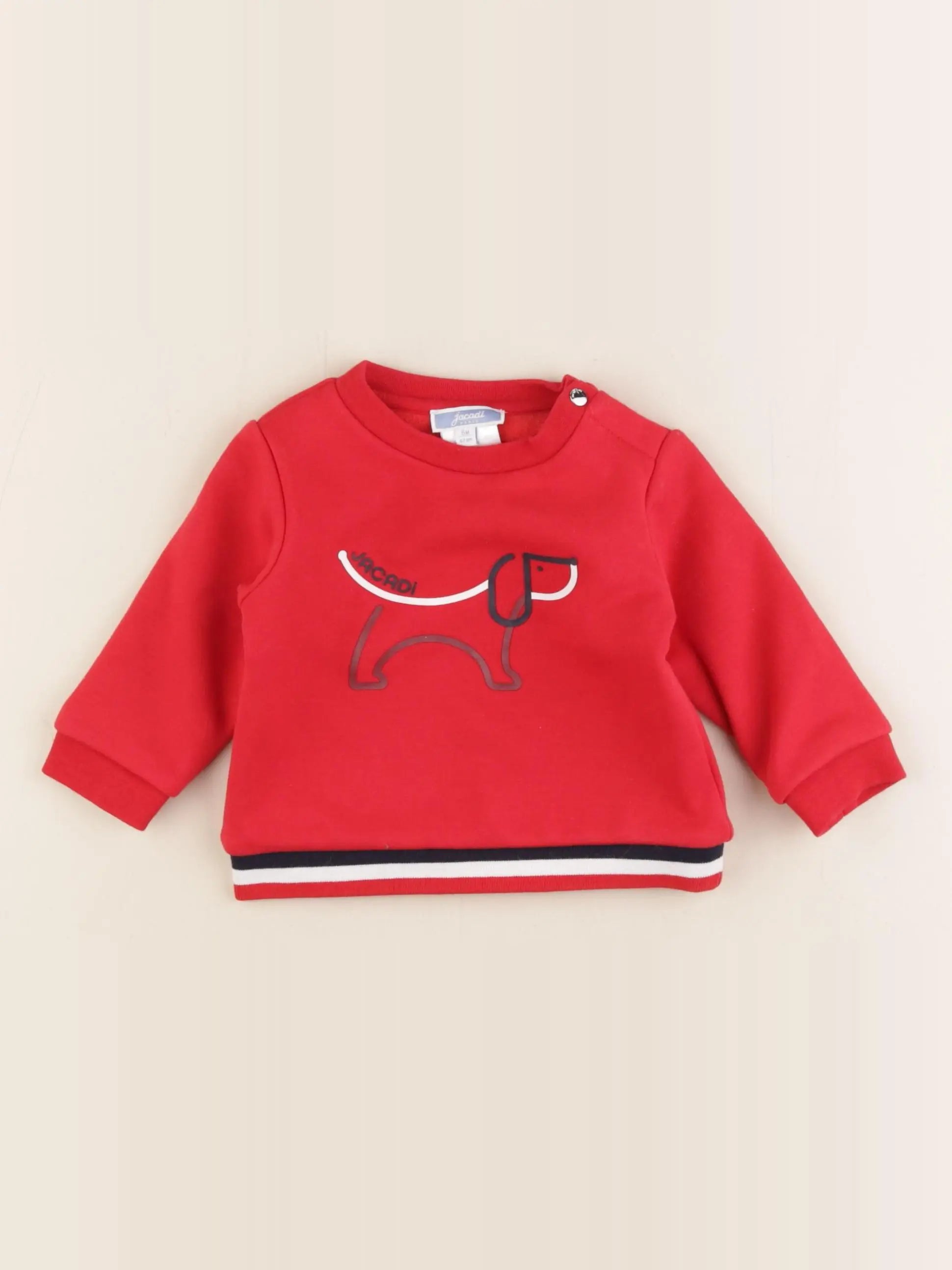 Jacadi - sweat rouge - 6 mois