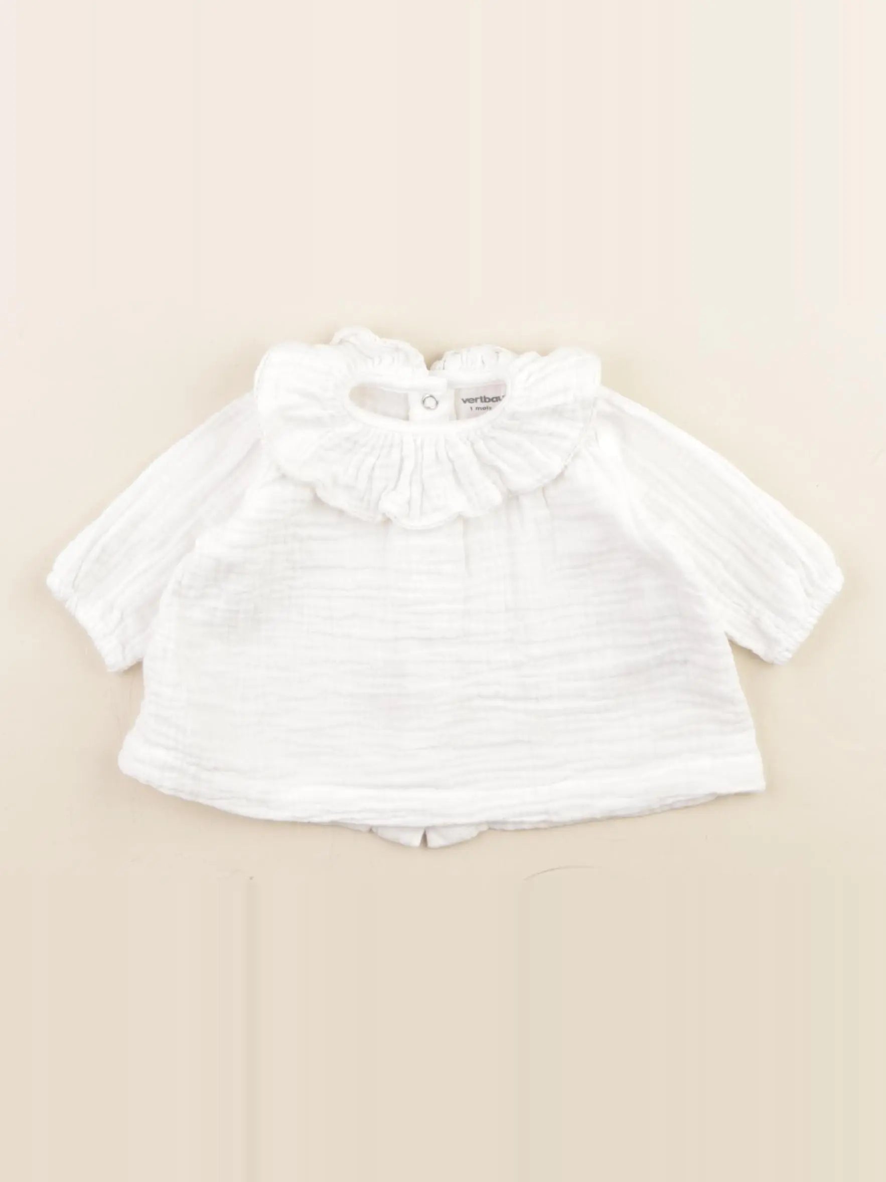 Vertbaudet - blouse blanc - 1 mois