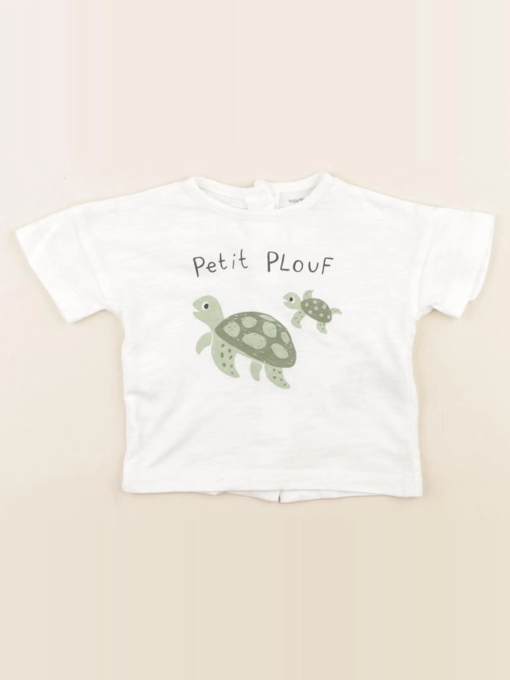 Vertbaudet - tee-shirt blanc - 3 mois