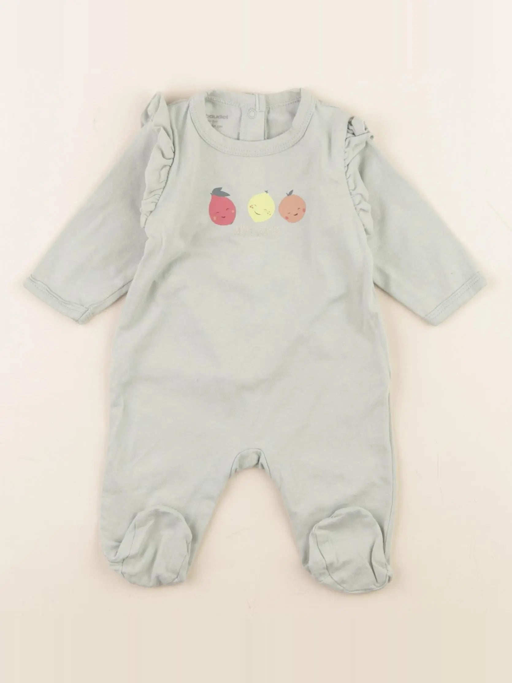 Vertbaudet - pyjama coton vert - 1 mois