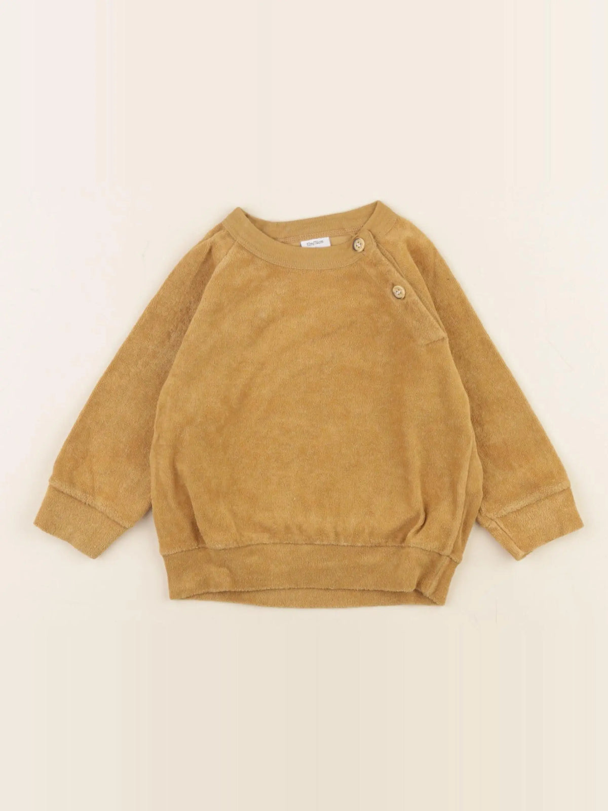 Petit Bateau - sweat éponge marron - 12 mois