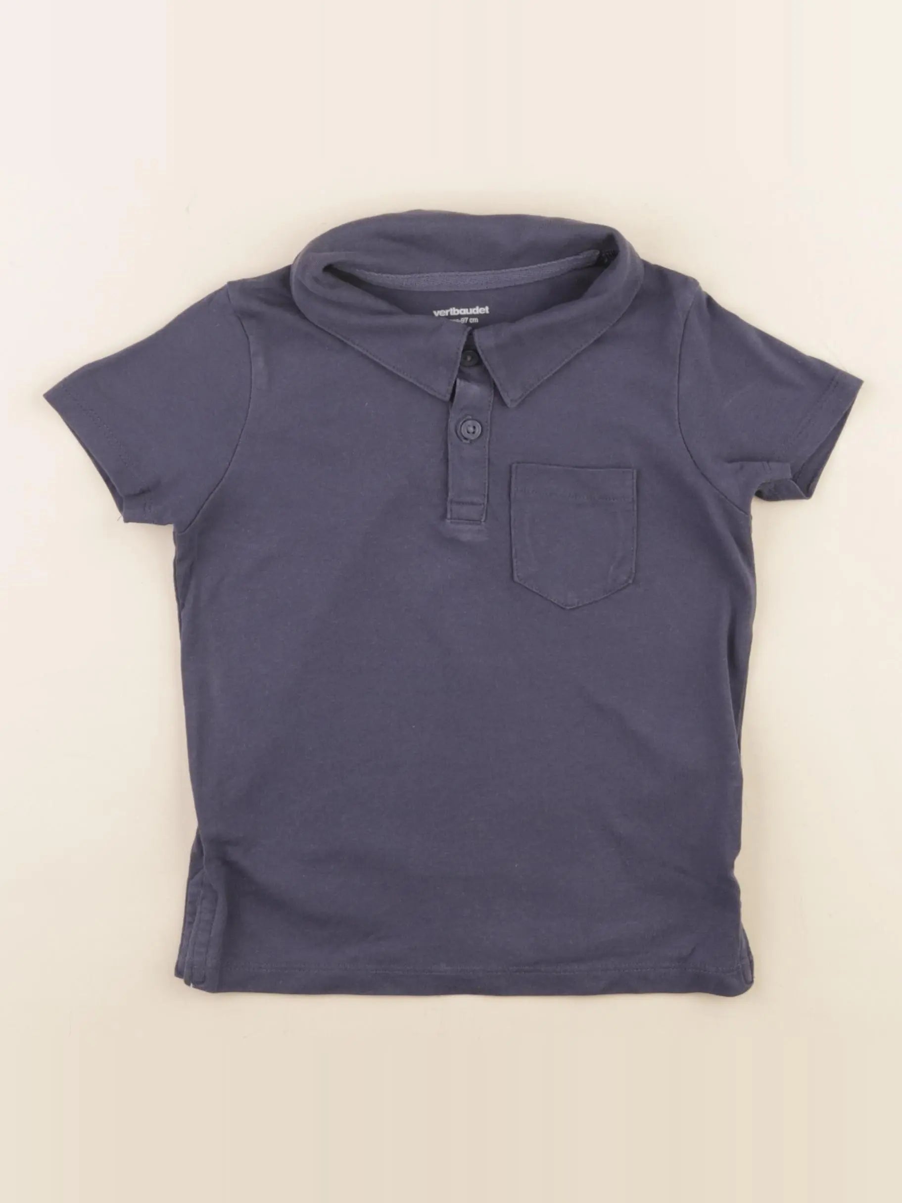 Vertbaudet - polo gris - 3 ans