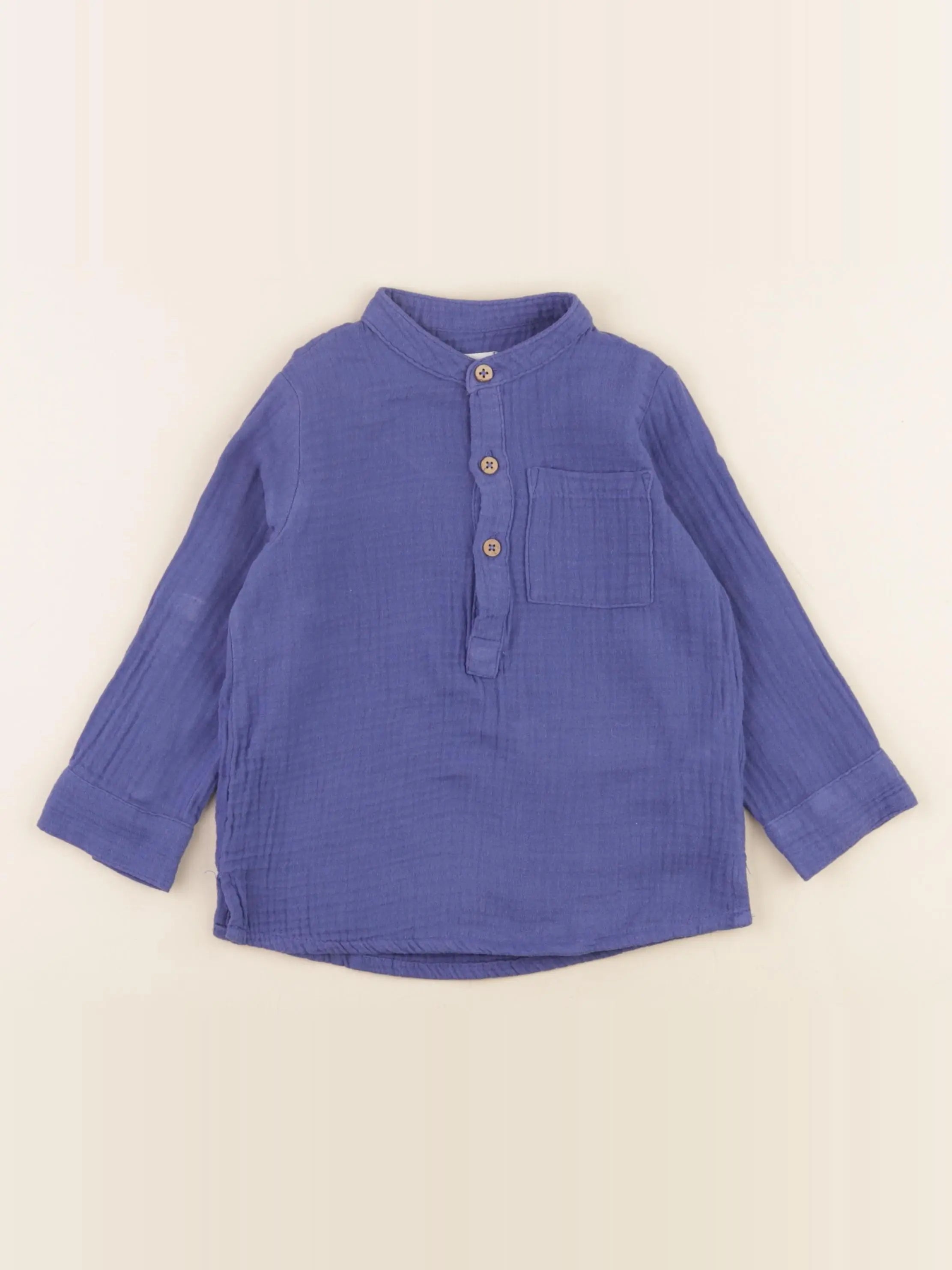 Vertbaudet - chemise bleu - 3 ans