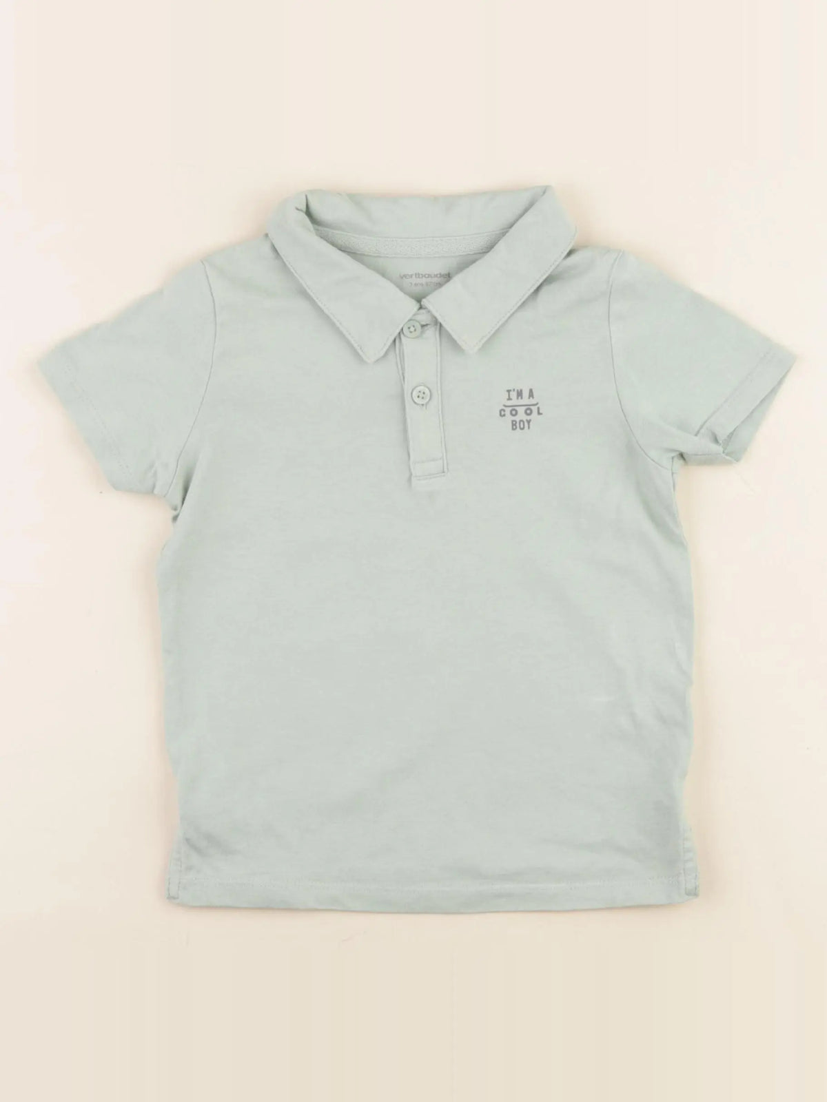 Vertbaudet - polo vert - 3 ans