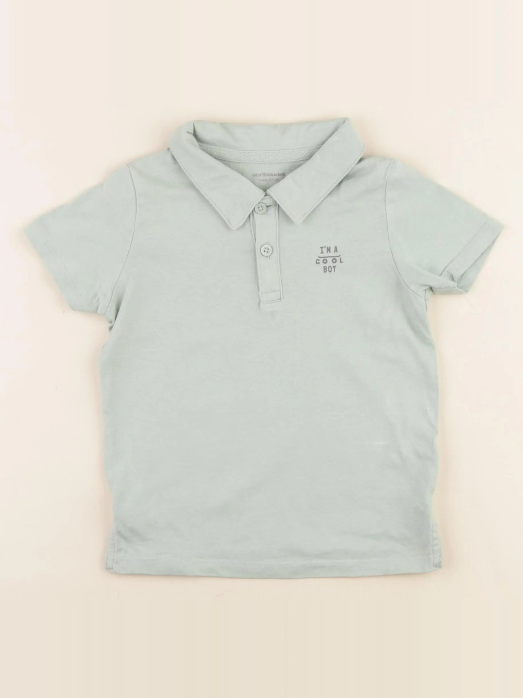 Vertbaudet - polo vert - 3 ans