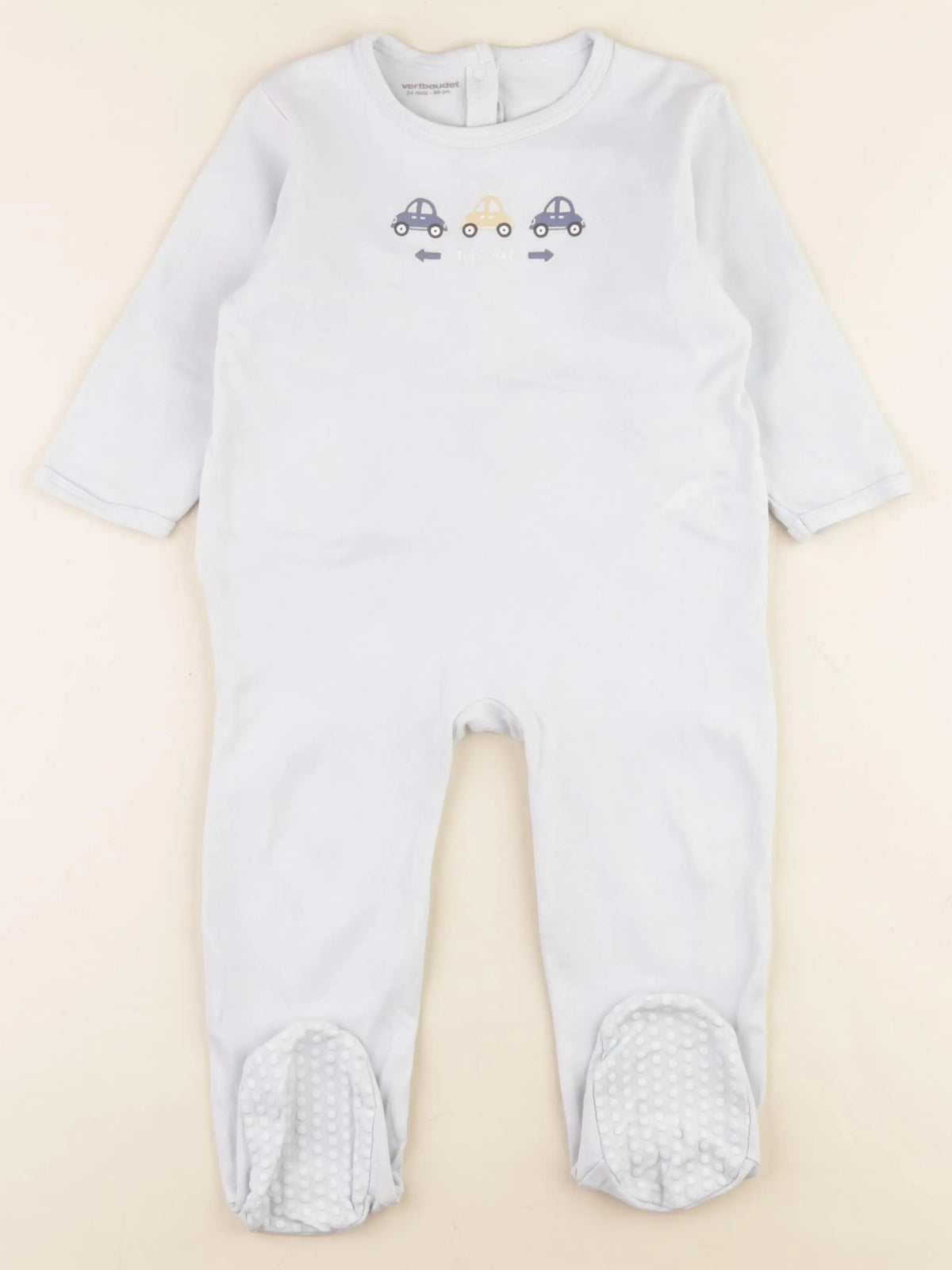 Vertbaudet - pyjama coton bleu - 24 mois