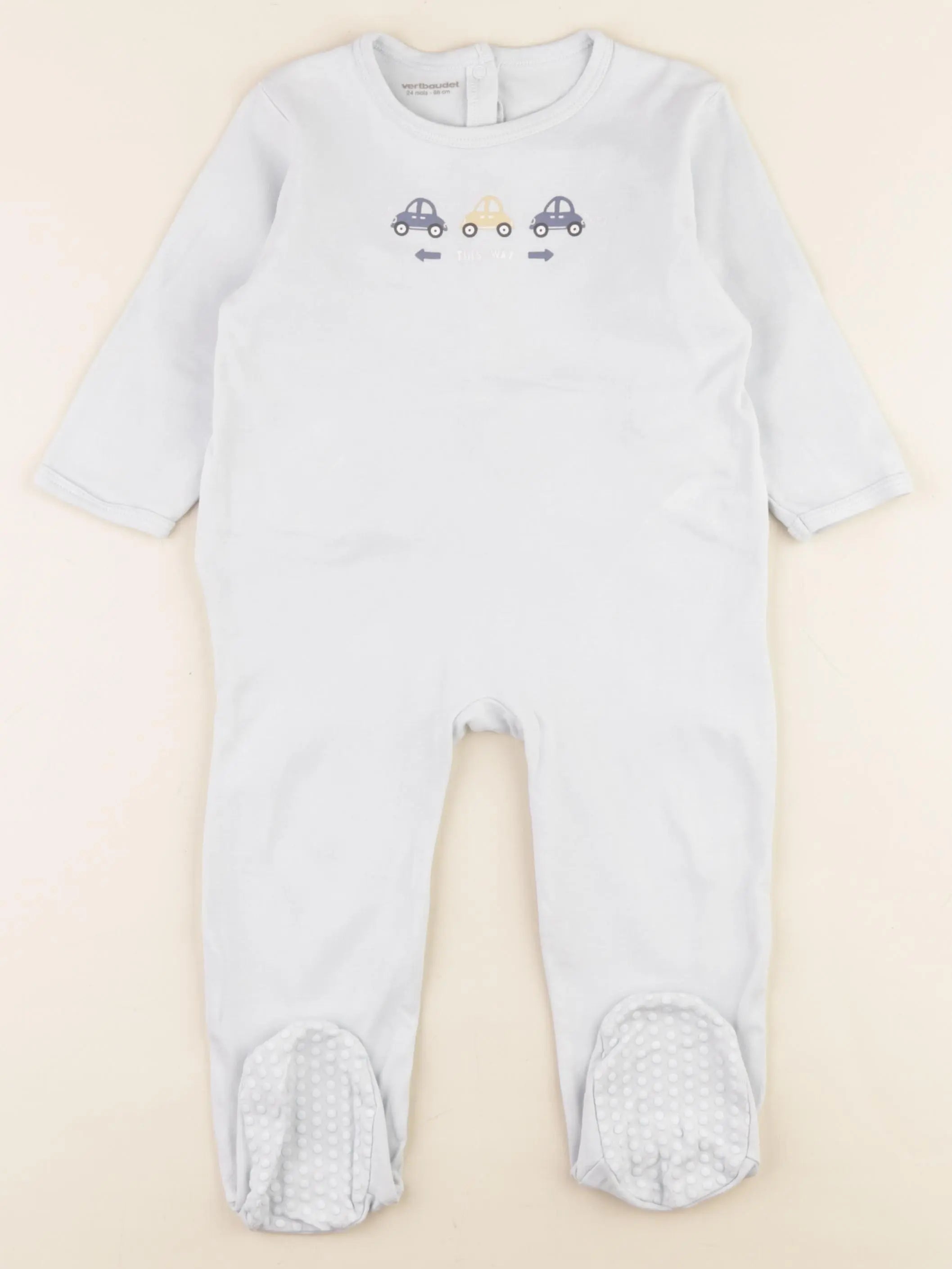 Vertbaudet - pyjama coton bleu - 24 mois