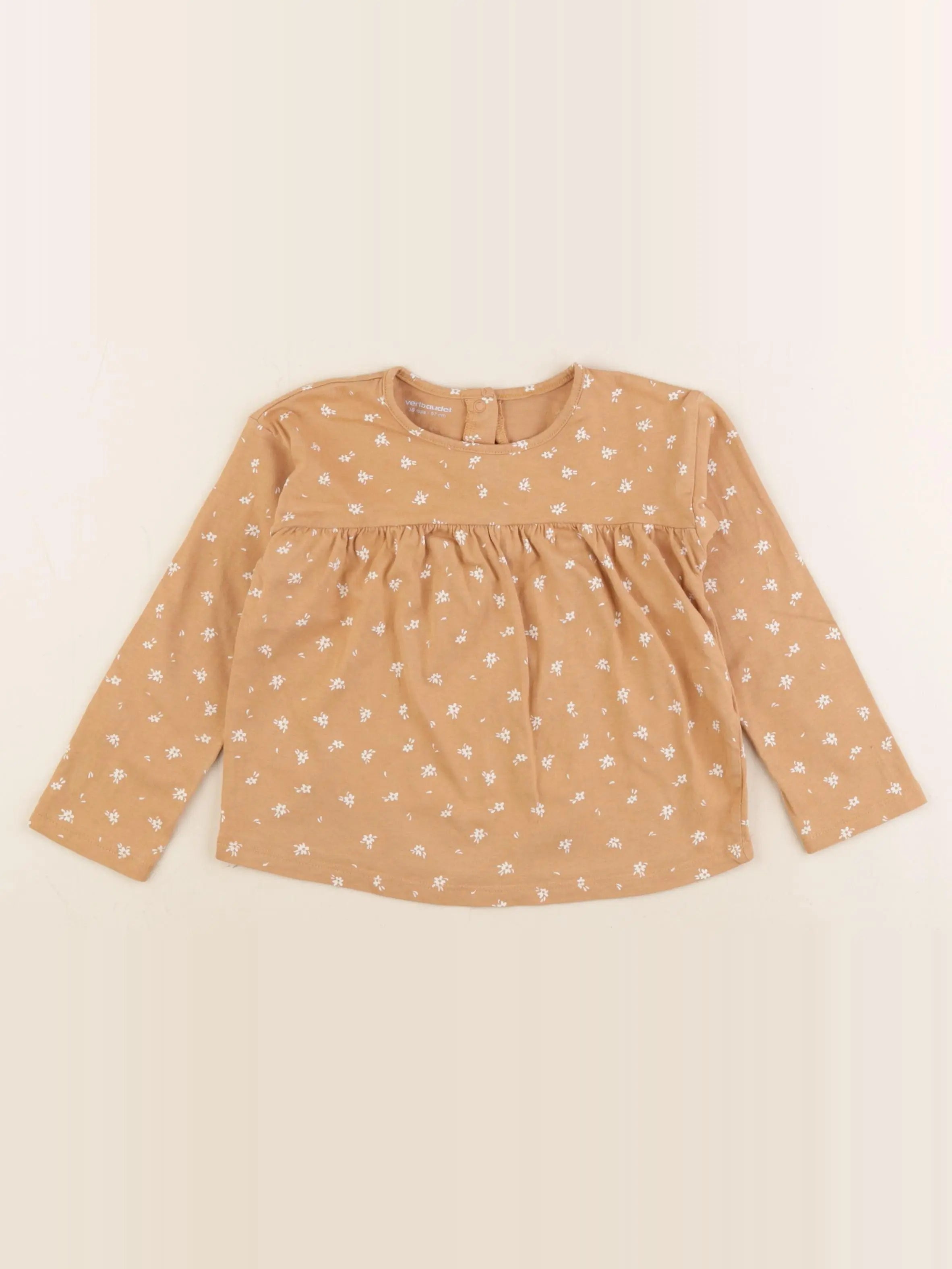 Vertbaudet - tee-shirt marron - 36 mois