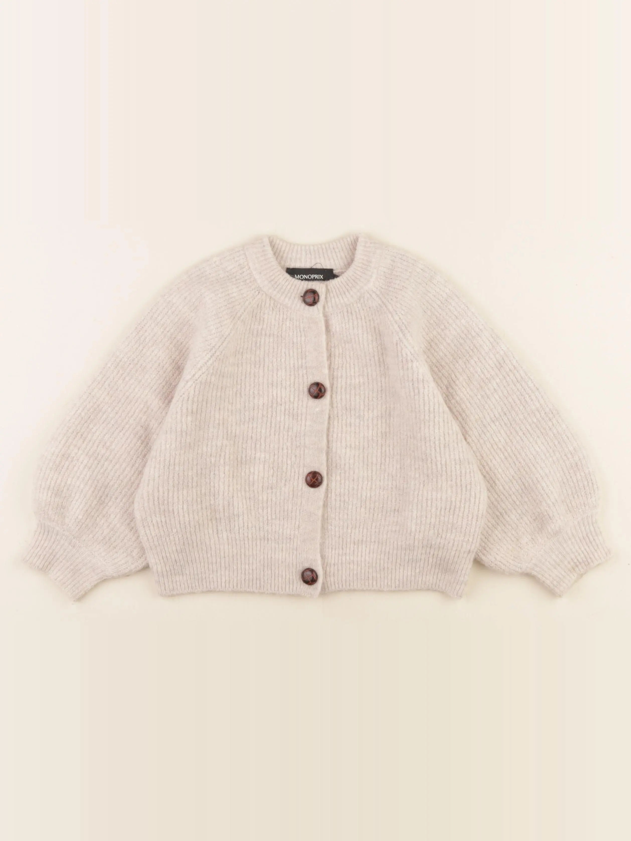 Monoprix - gilet marron - 4 ans