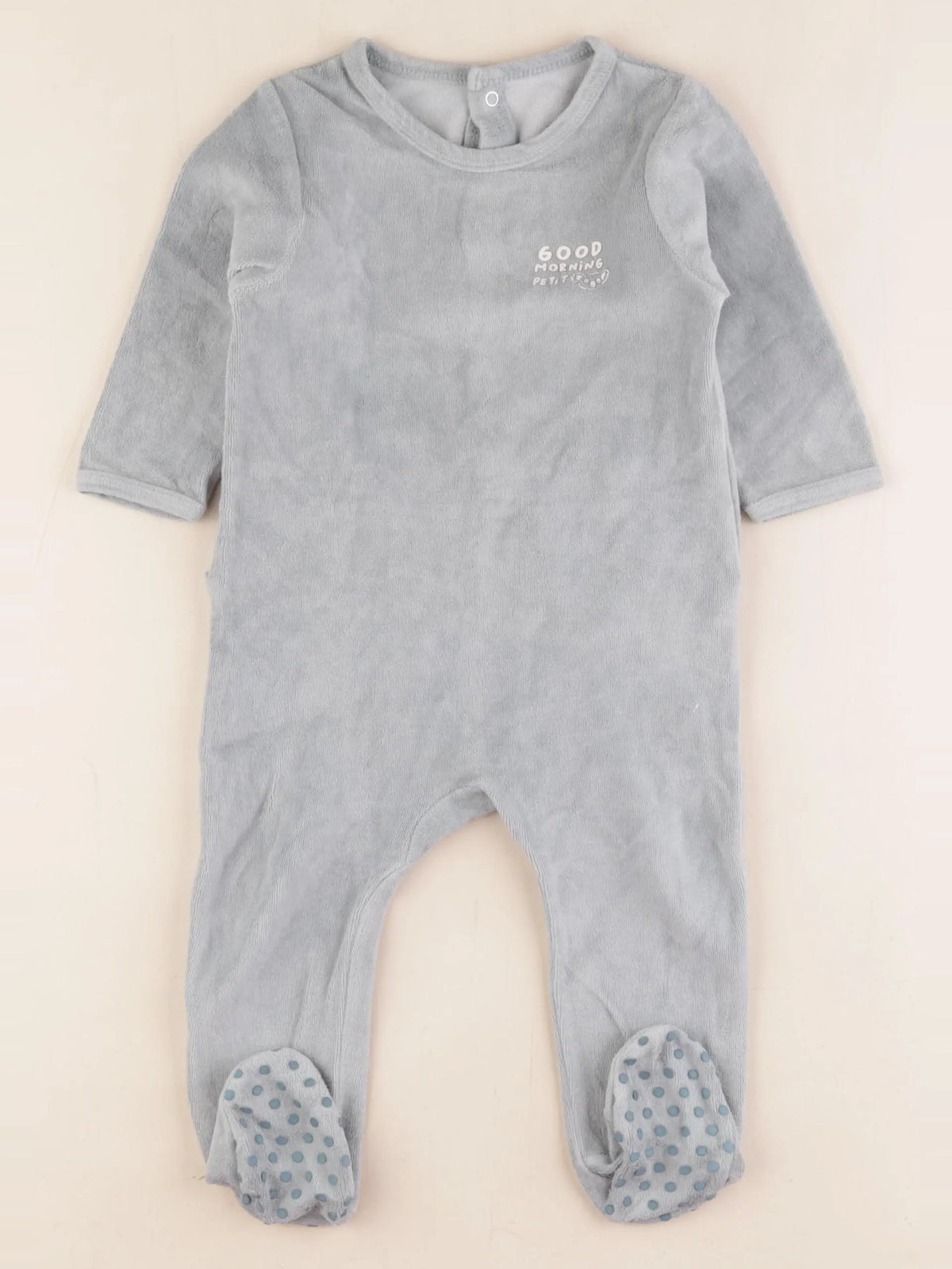 Vertbaudet - pyjama velours vert - 12 mois