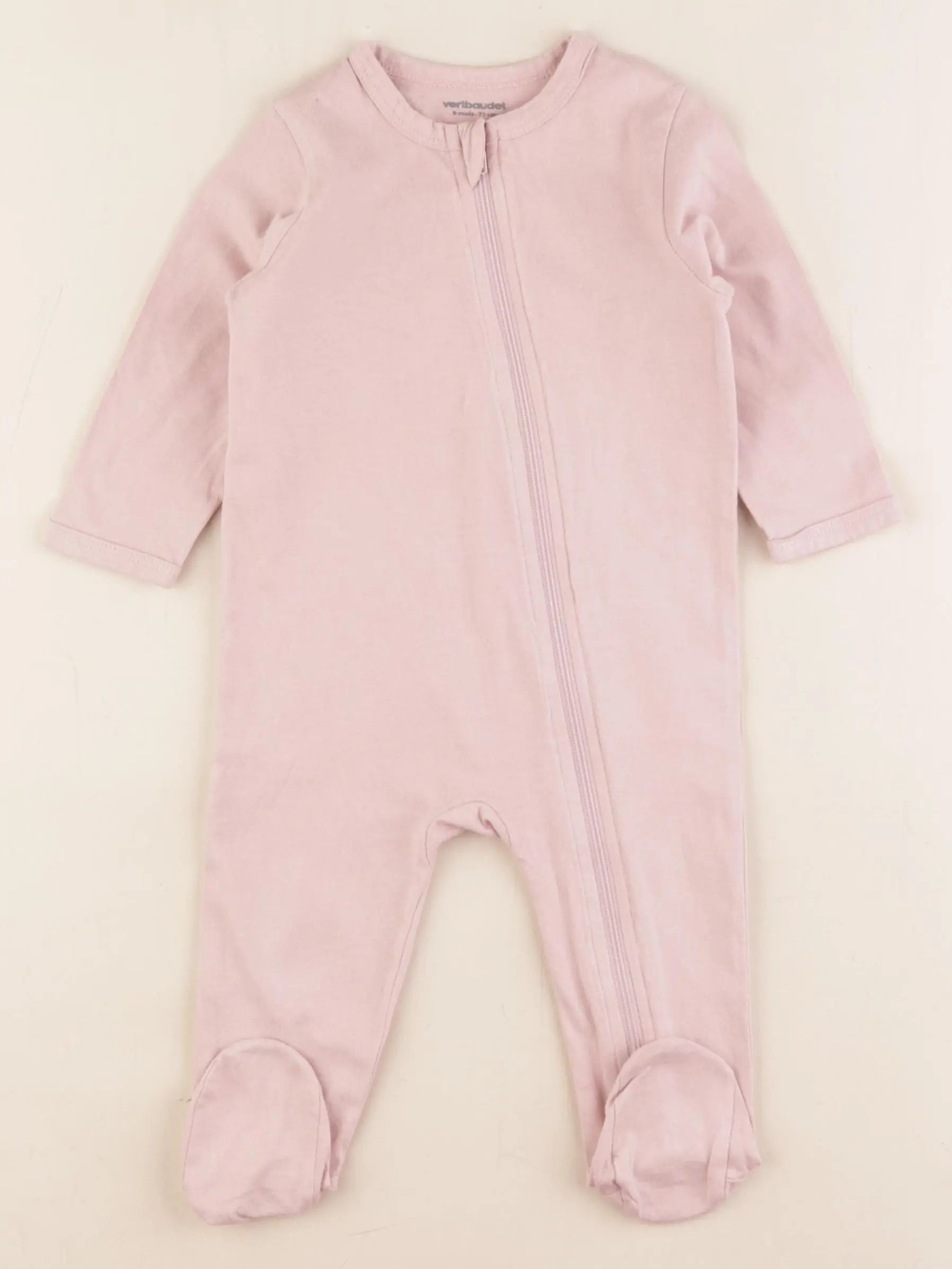 Vertbaudet - pyjama coton rose - 9 mois