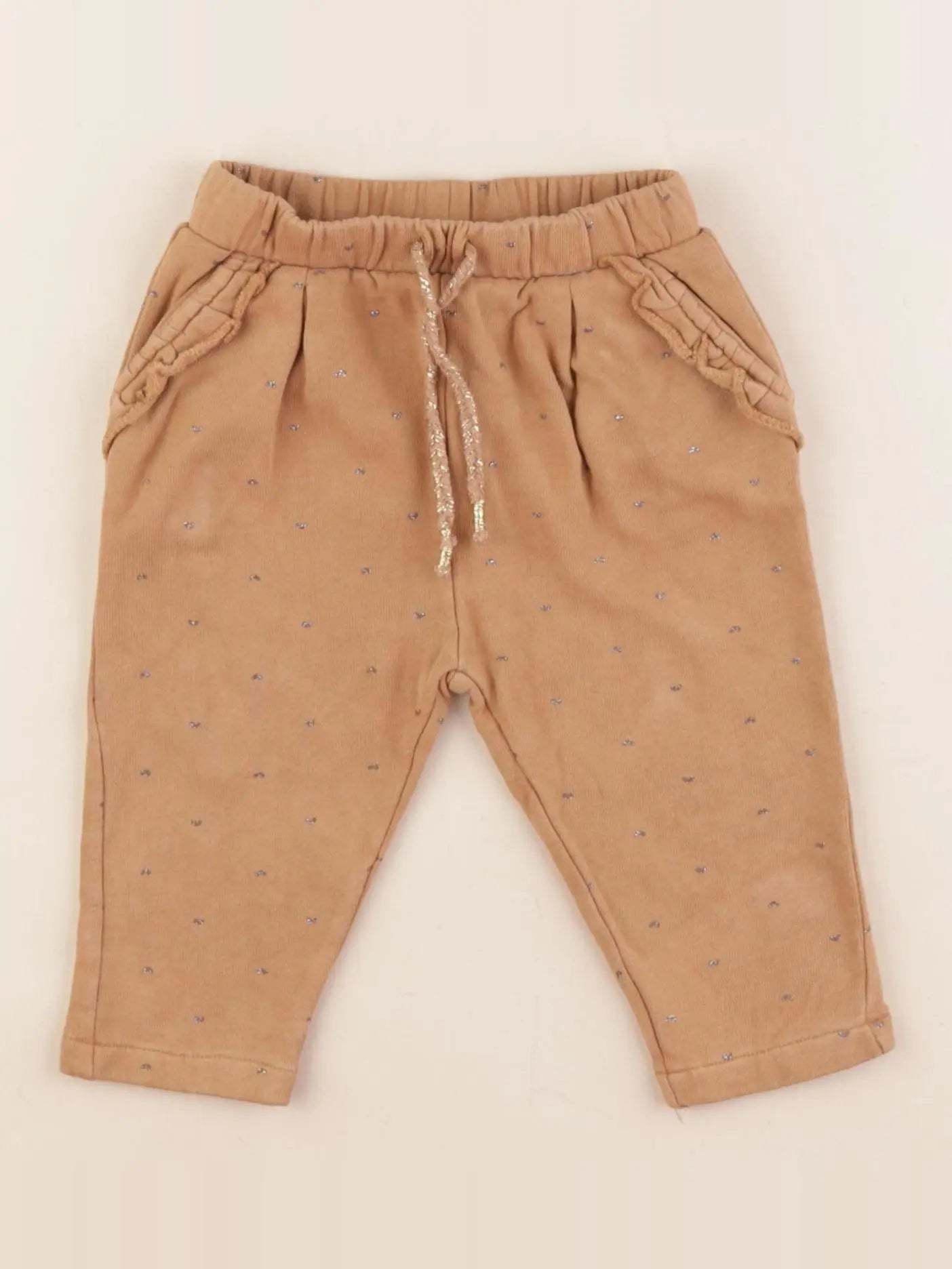 Vertbaudet - jogging doublé marron - 9 mois