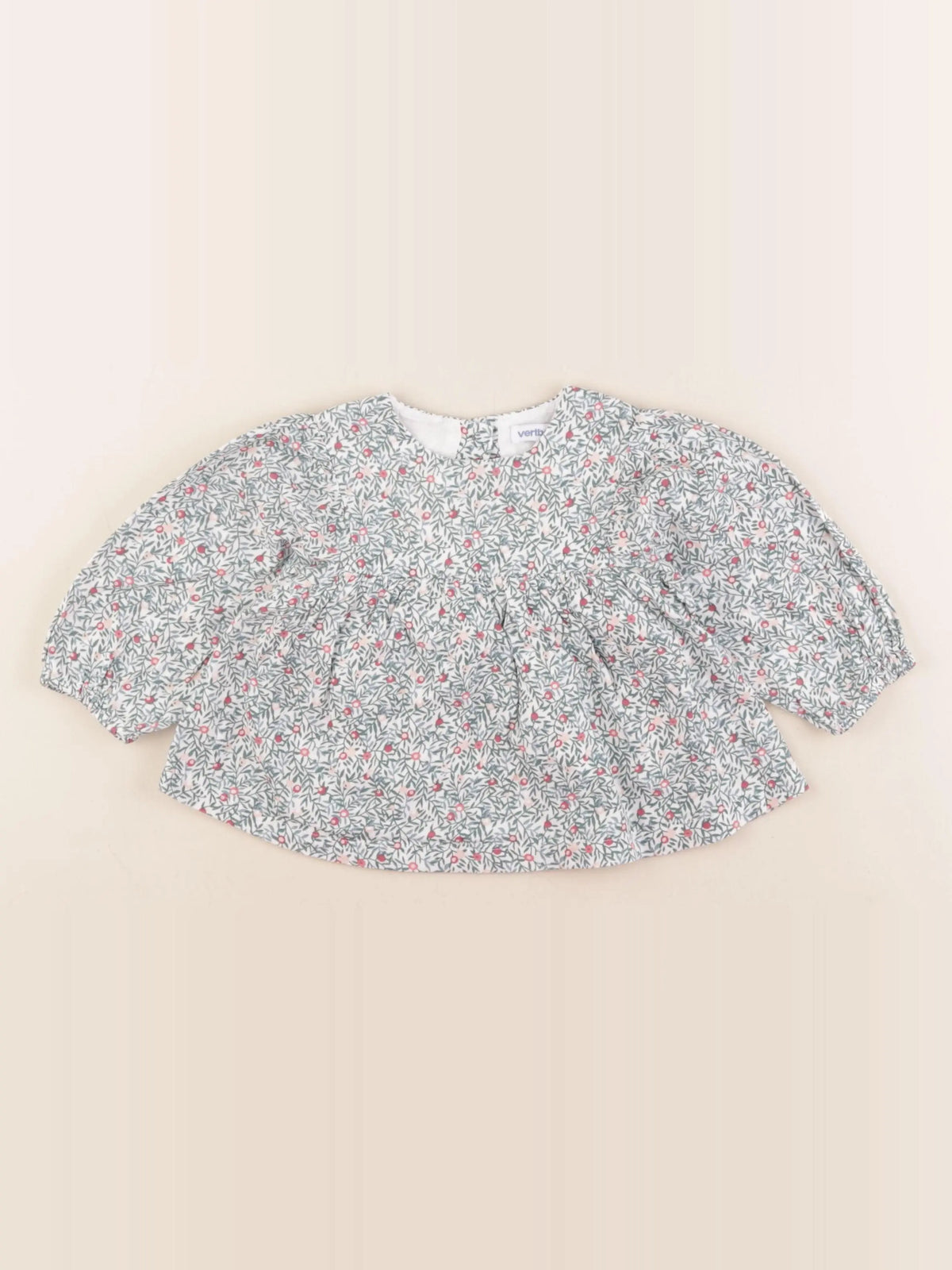 Vertbaudet - blouse vert - 12 mois
