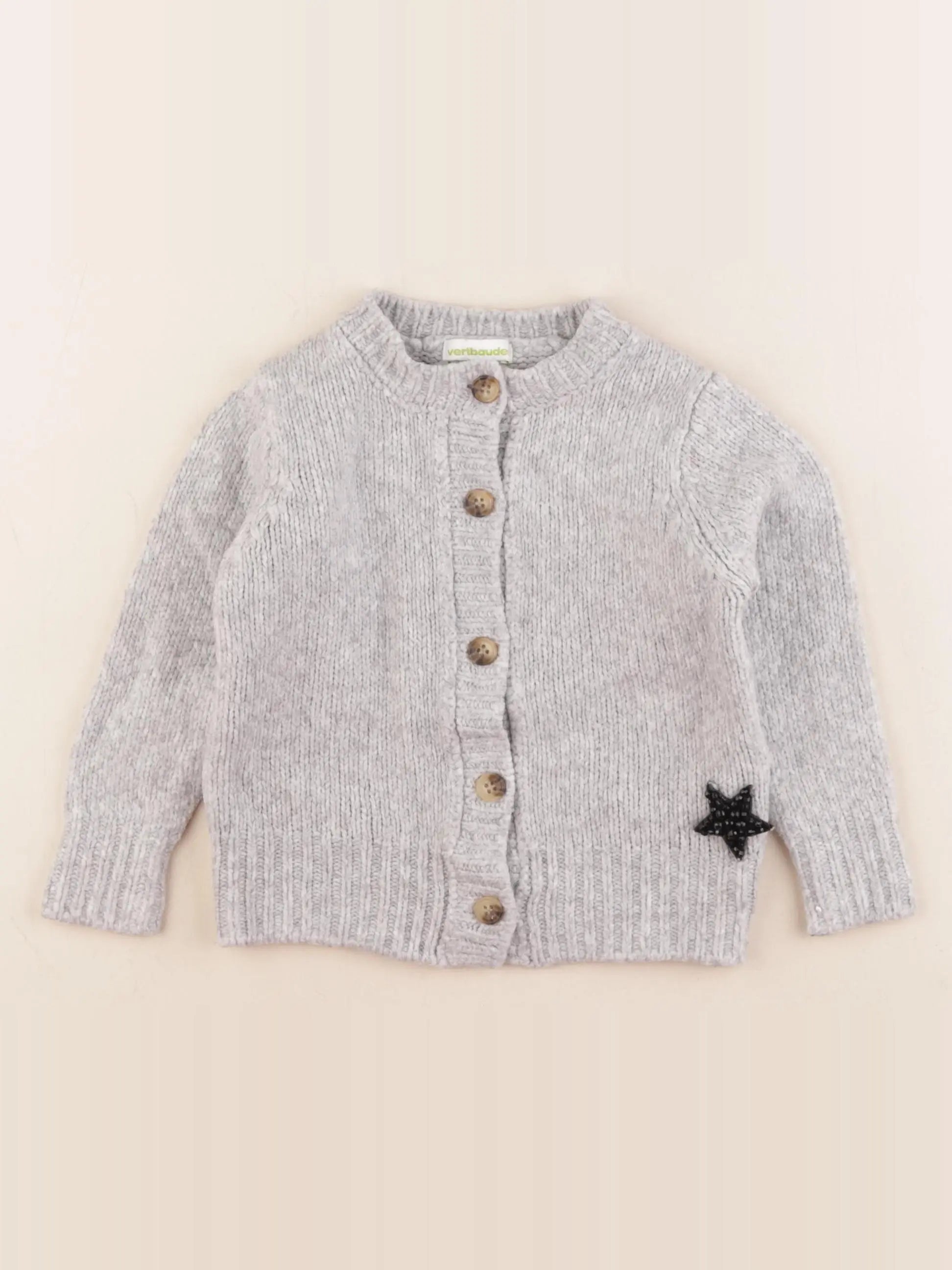 Vertbaudet - gilet gris - 3 ans