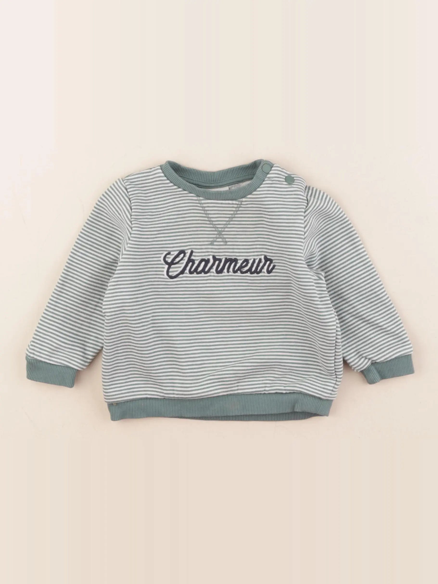 Tape à l'oeil - sweat vert - 9 mois