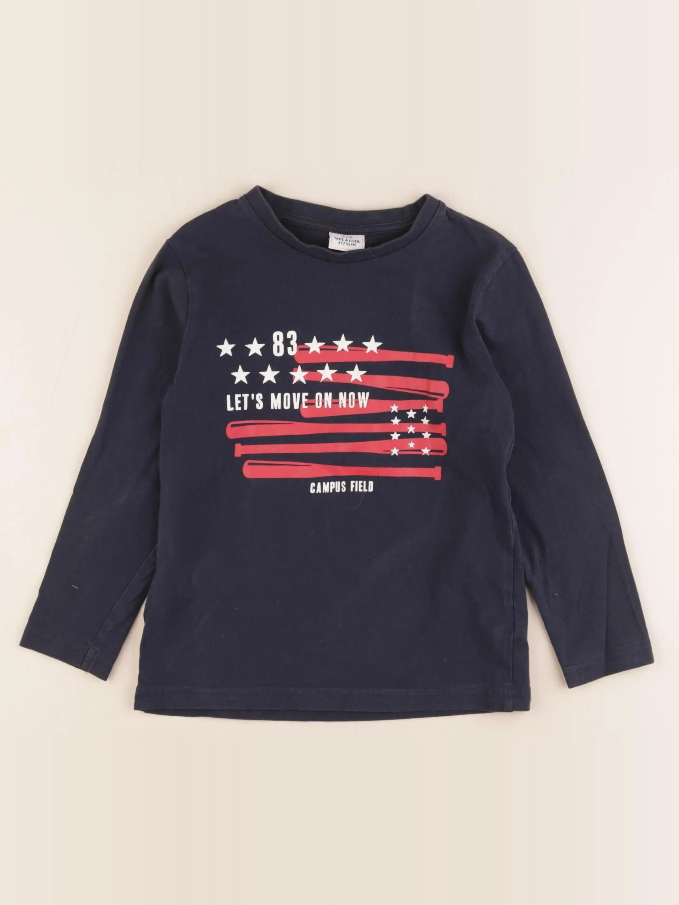 Tape à l'oeil - tee-shirt bleu - 6 ans