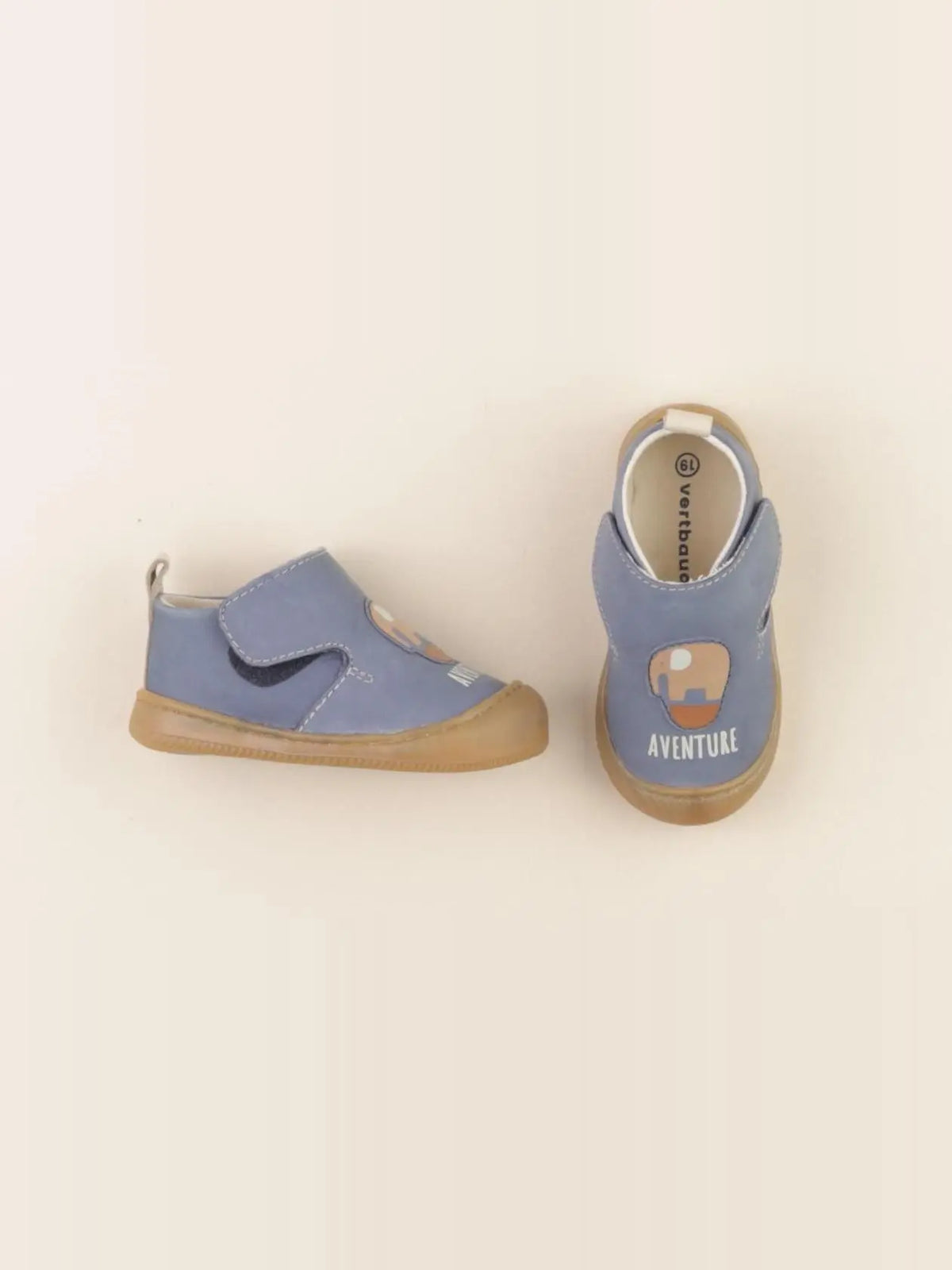 Vertbaudet - chaussons bleu - pointure 19