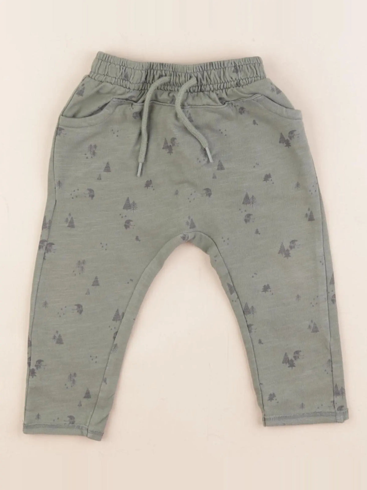 Vertbaudet - sarouel vert - 12 mois