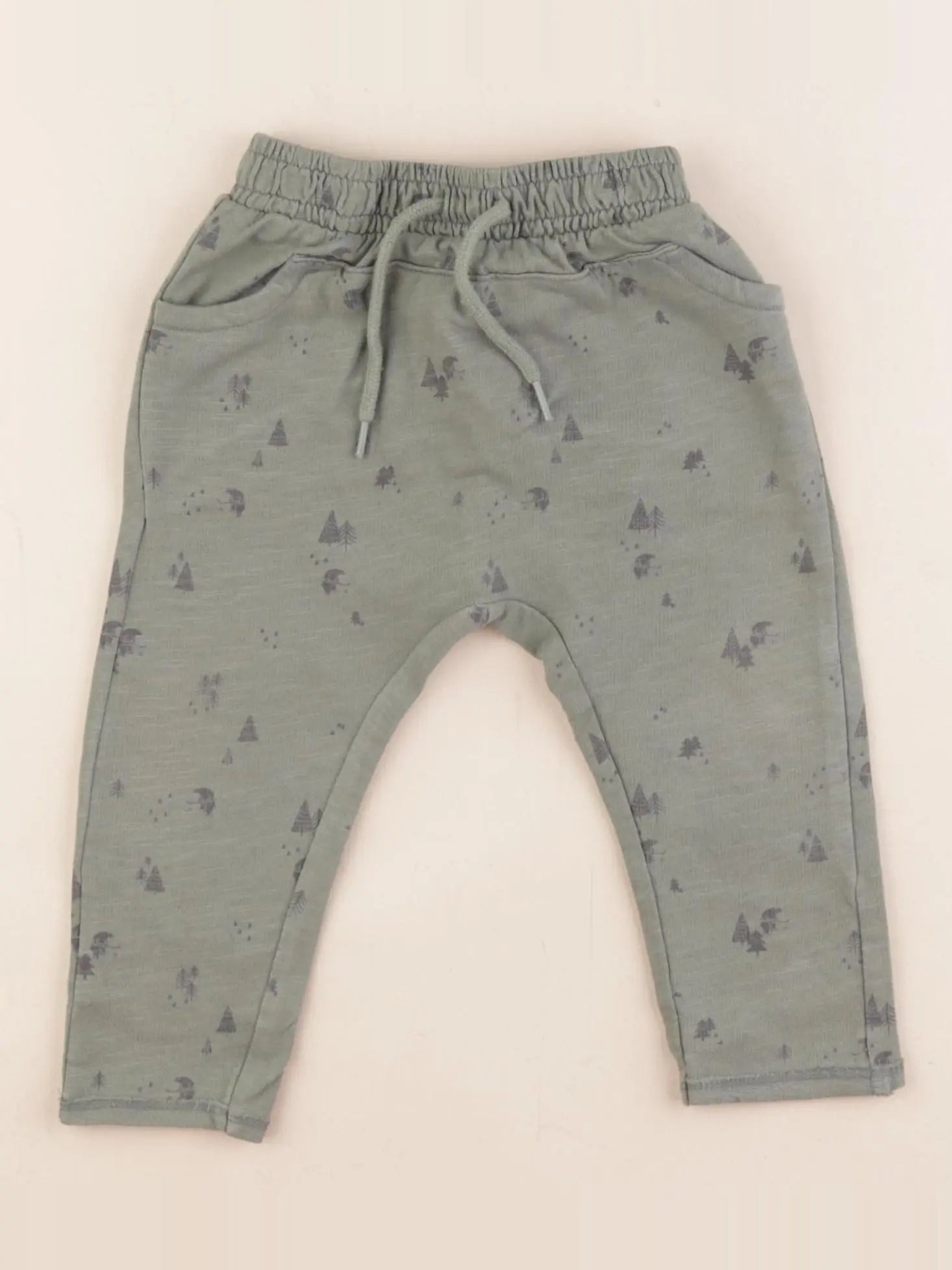 Vertbaudet - sarouel vert - 12 mois