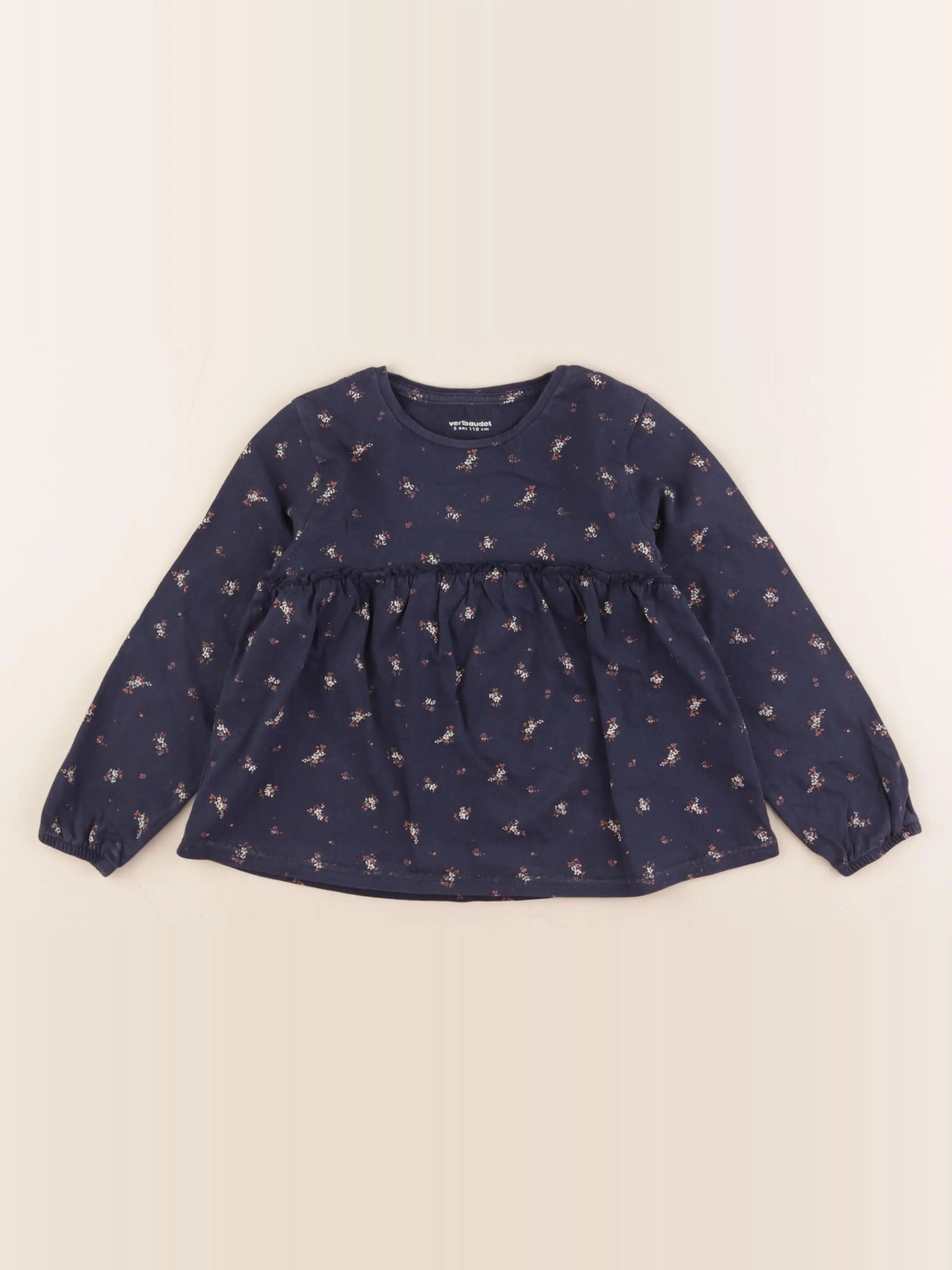 Vertbaudet - tee-shirt bleu - 5 ans