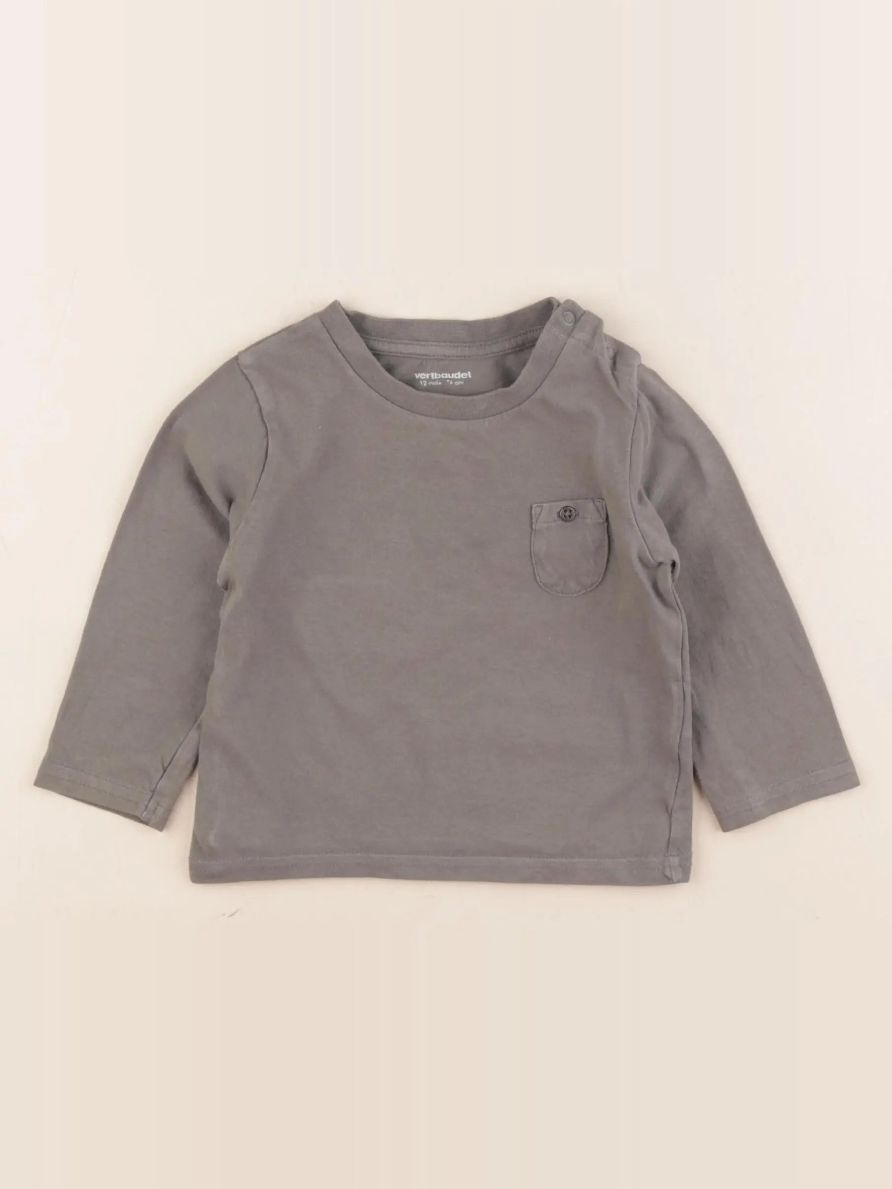 Vertbaudet - tee-shirt vert - 12 mois