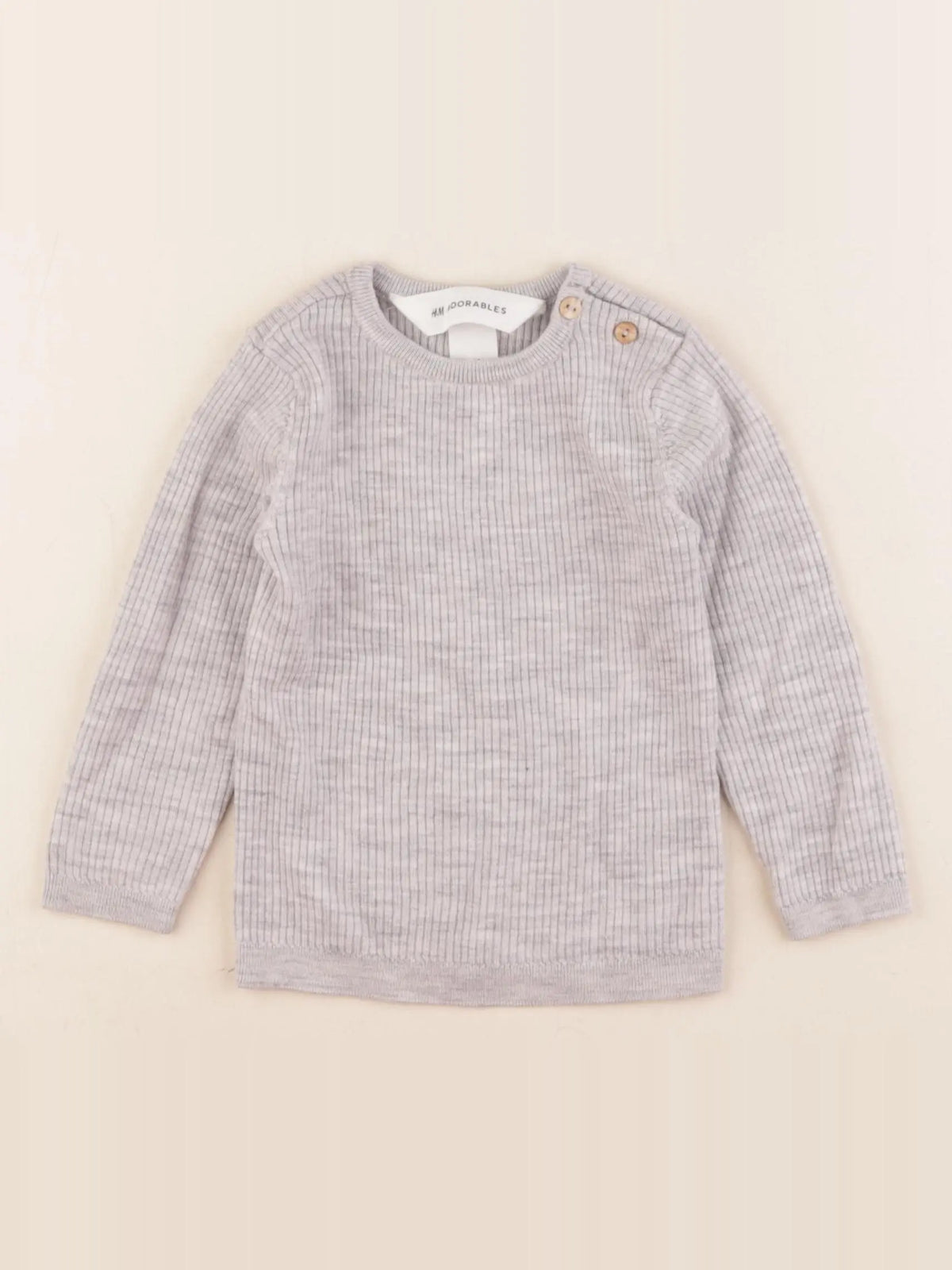 H&M - pull gris - 12/18 mois