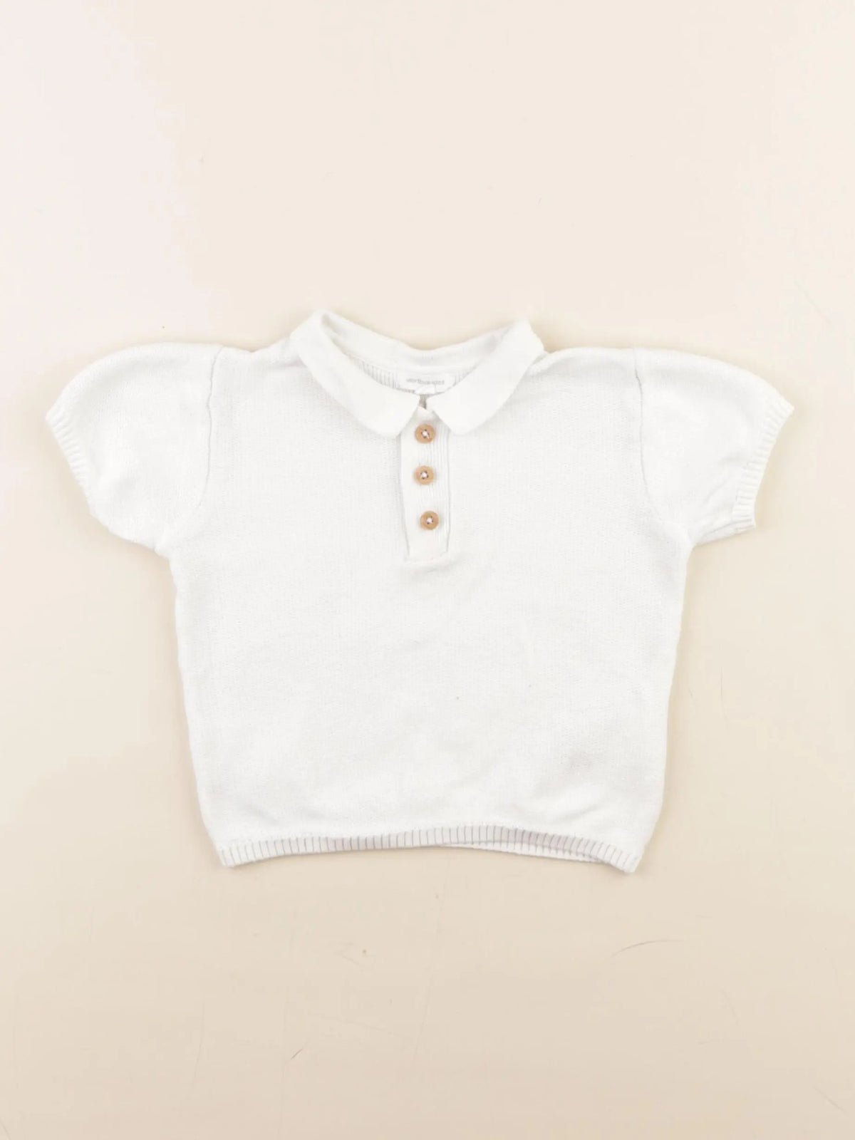 Vertbaudet - pull blanc - 12 mois