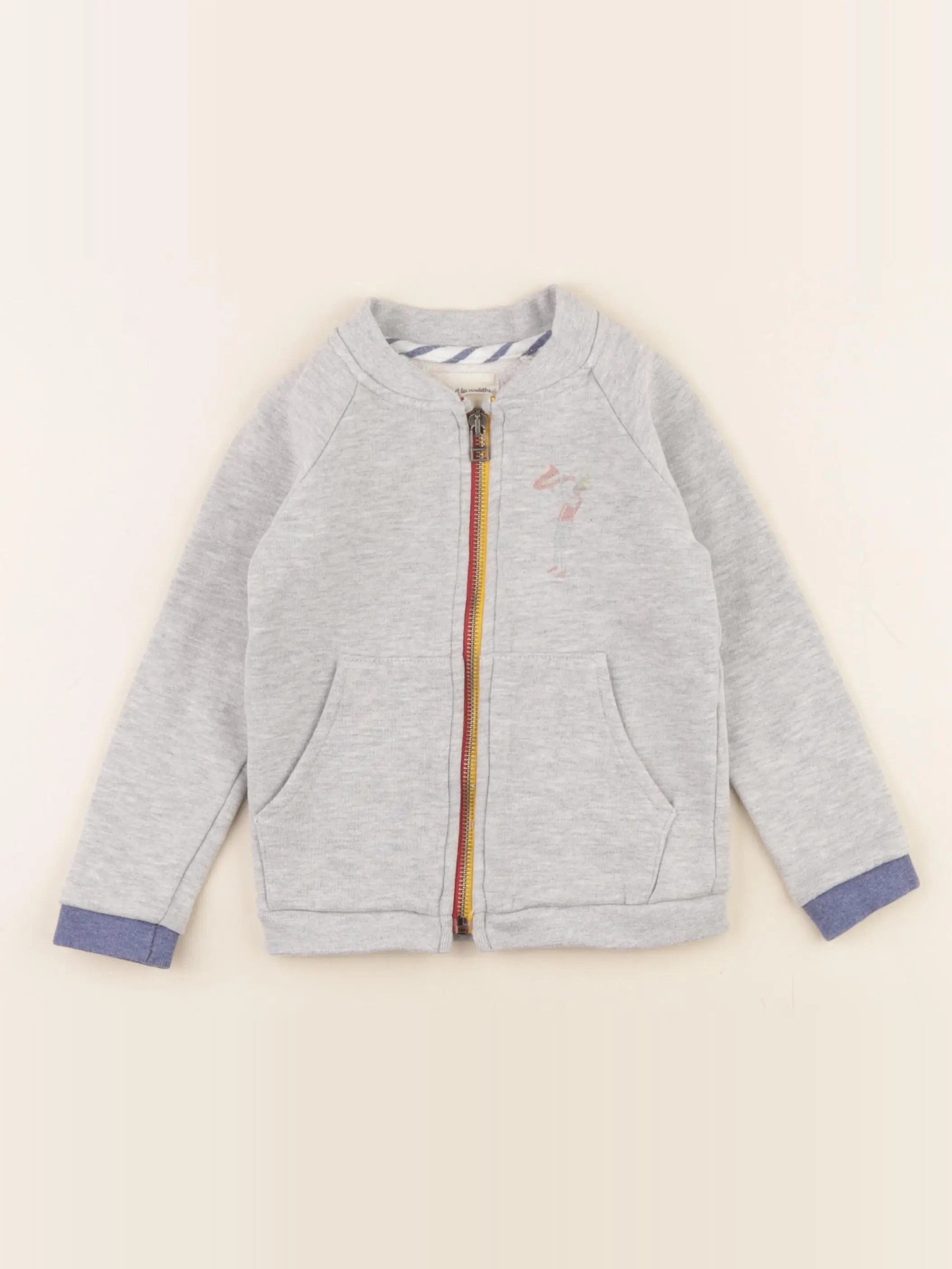 Arsène et les pipelettes - sweat gris - 3 ans