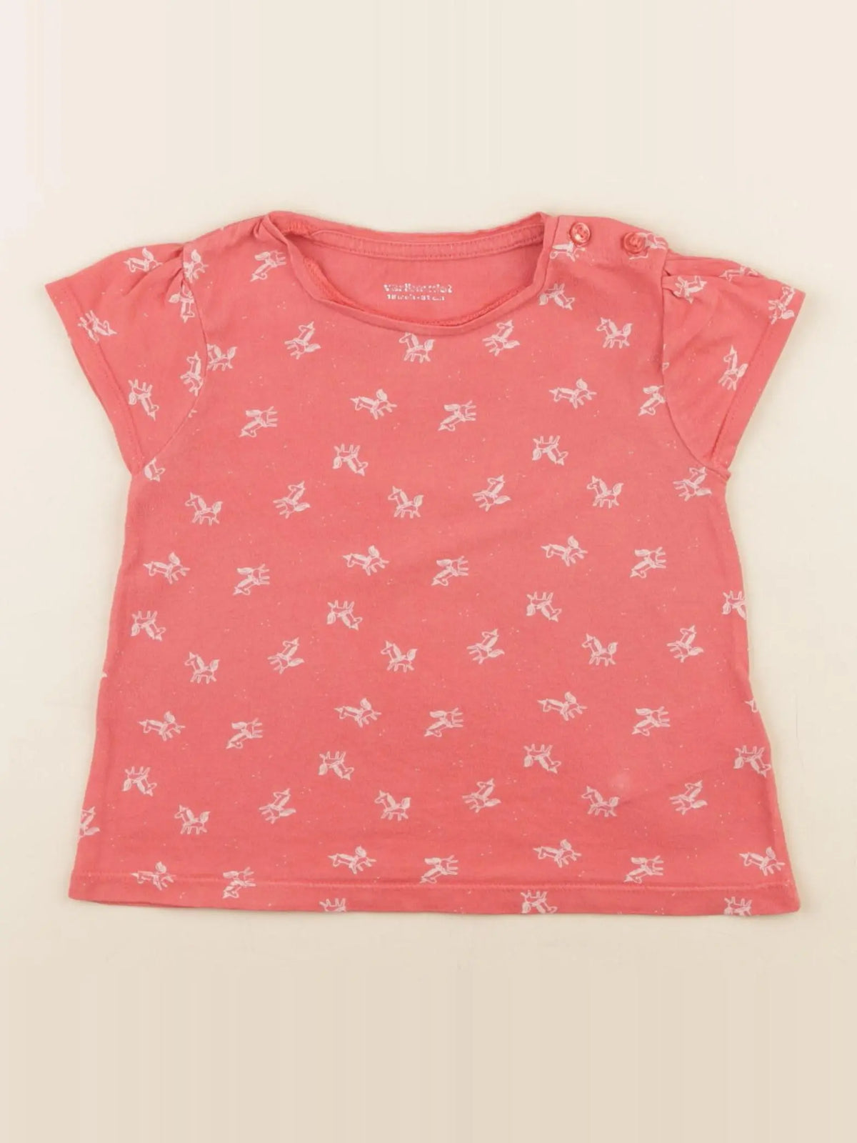 Vertbaudet - tee-shirt rose - 18 mois