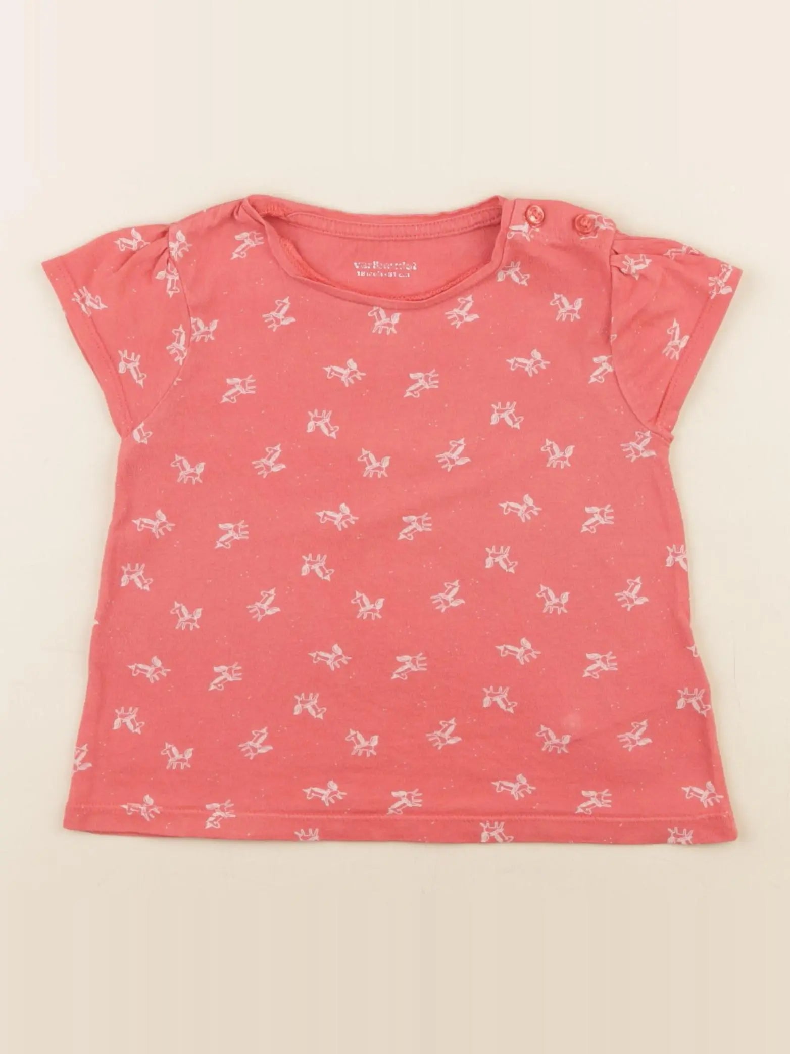 Vertbaudet - tee-shirt rose - 18 mois