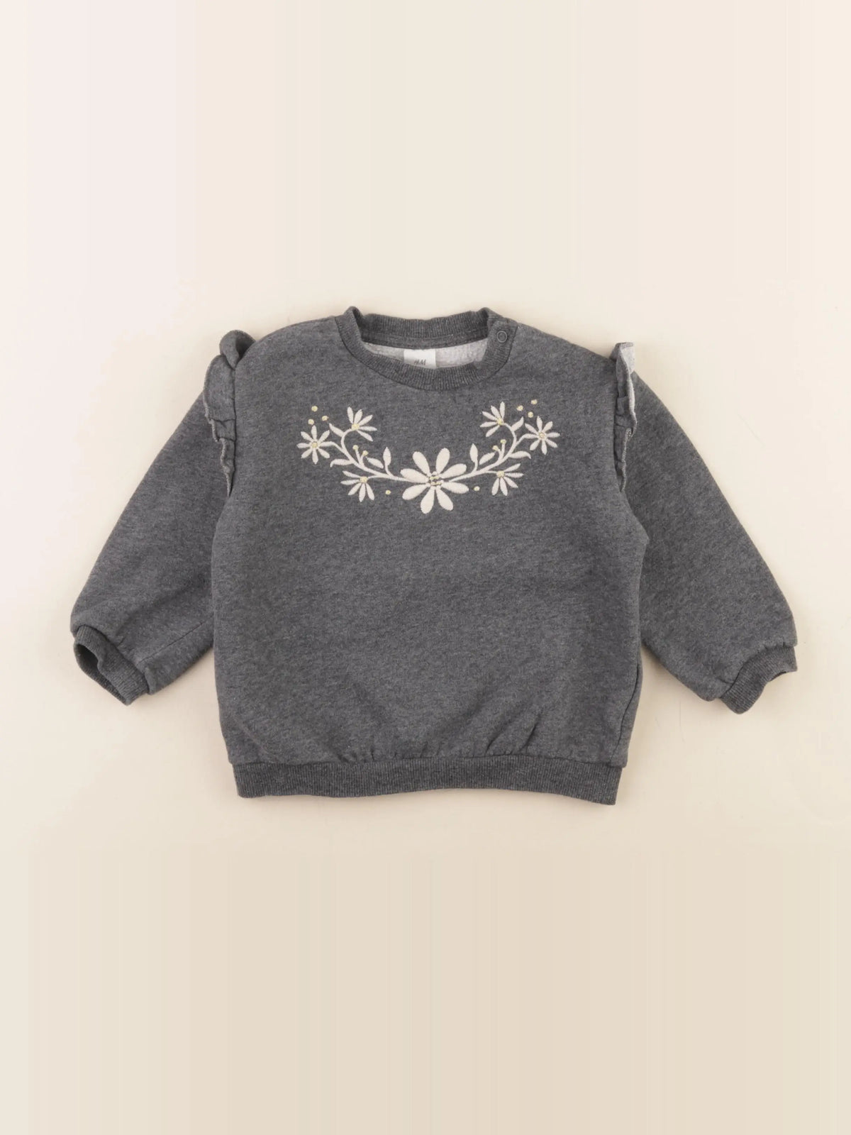 H&M - sweat gris - 12/18 mois