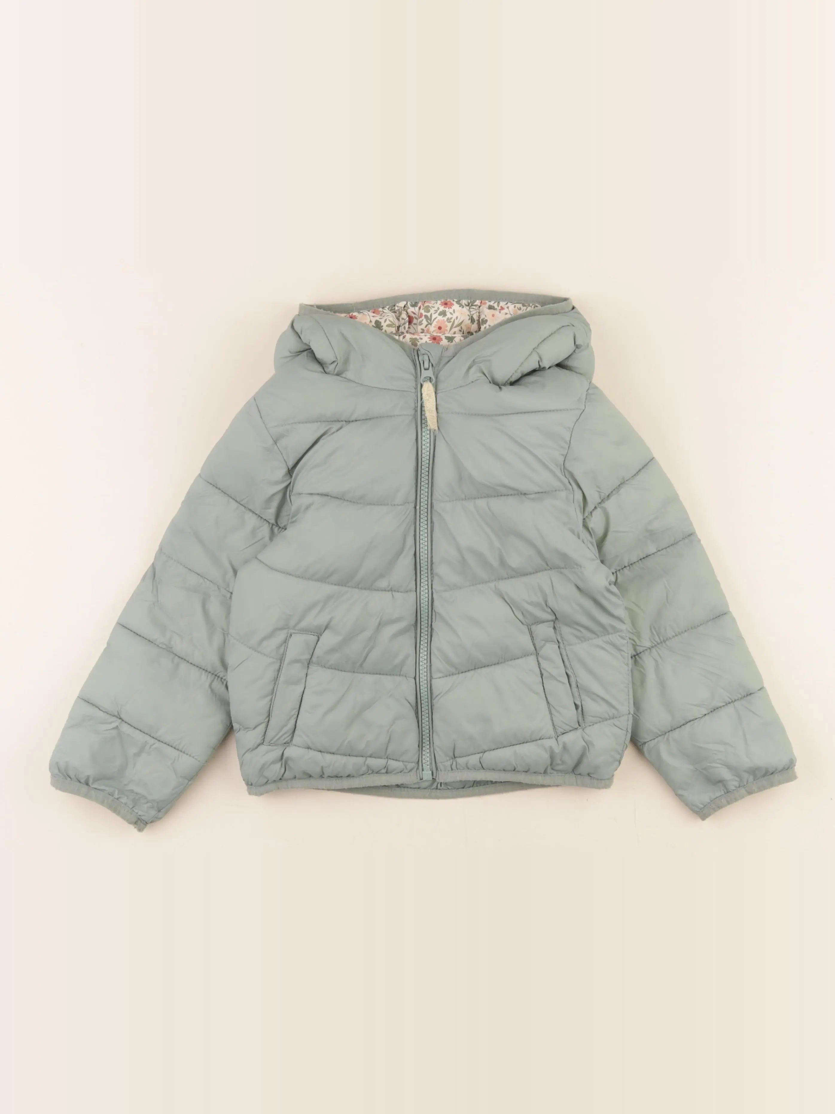 Vertbaudet - doudoune vert - 4 ans