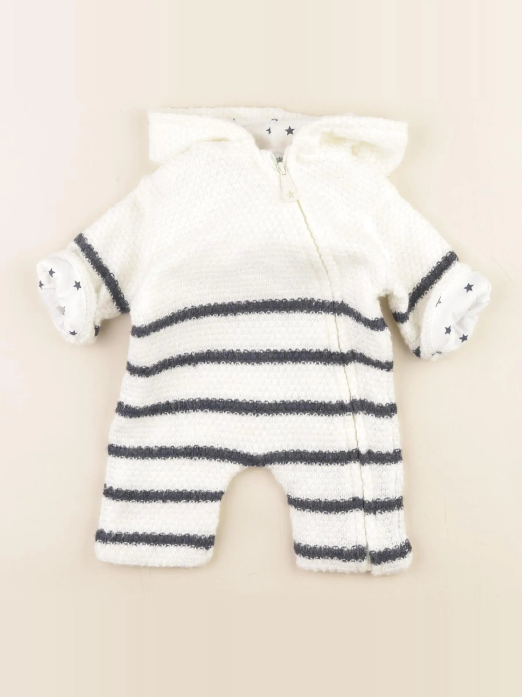 Vertbaudet - combinaison blanc - 1 mois